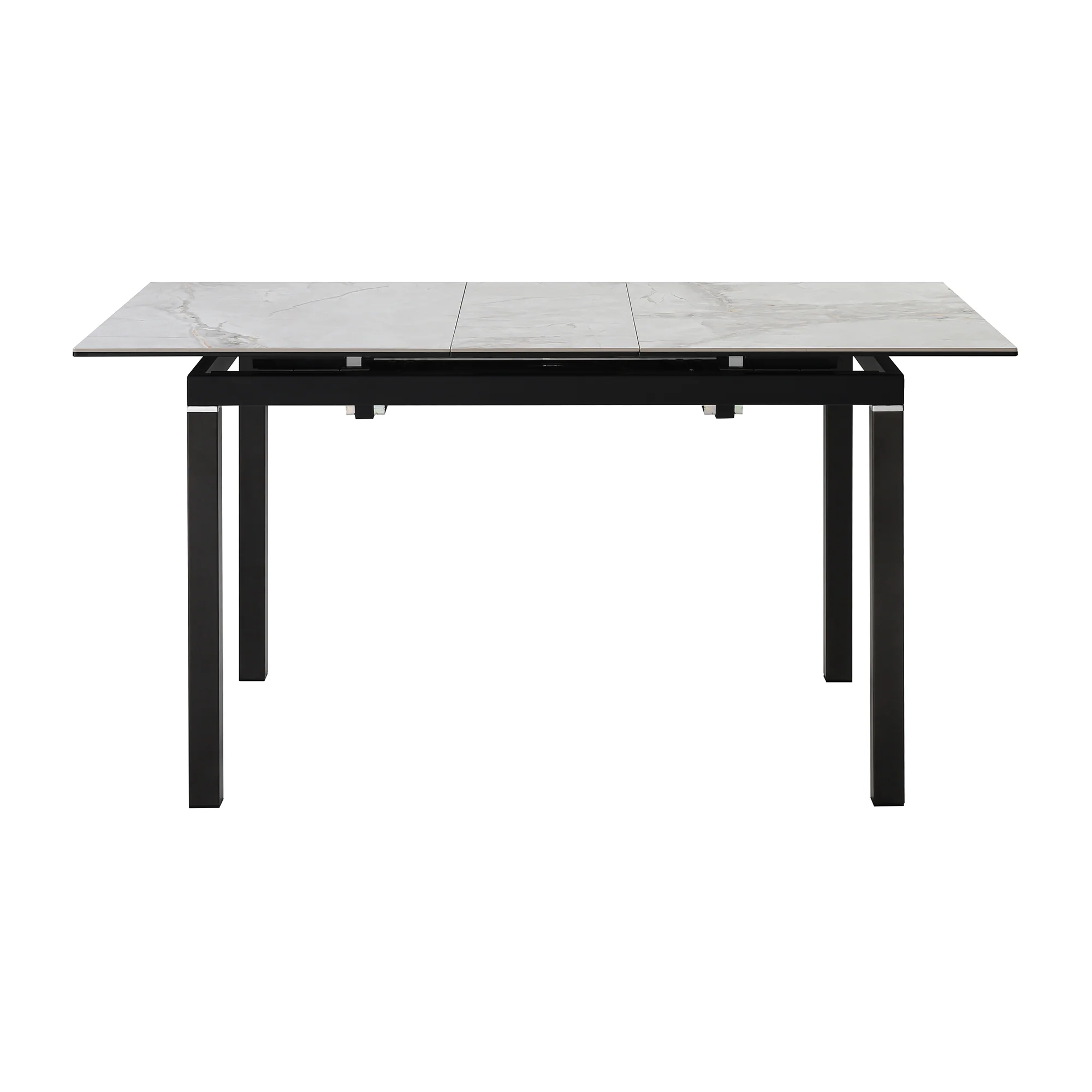 Giana Kash 7 Piece Extendable Dining Set with Black Faux Leather Chairs By Armen Living - Image 5