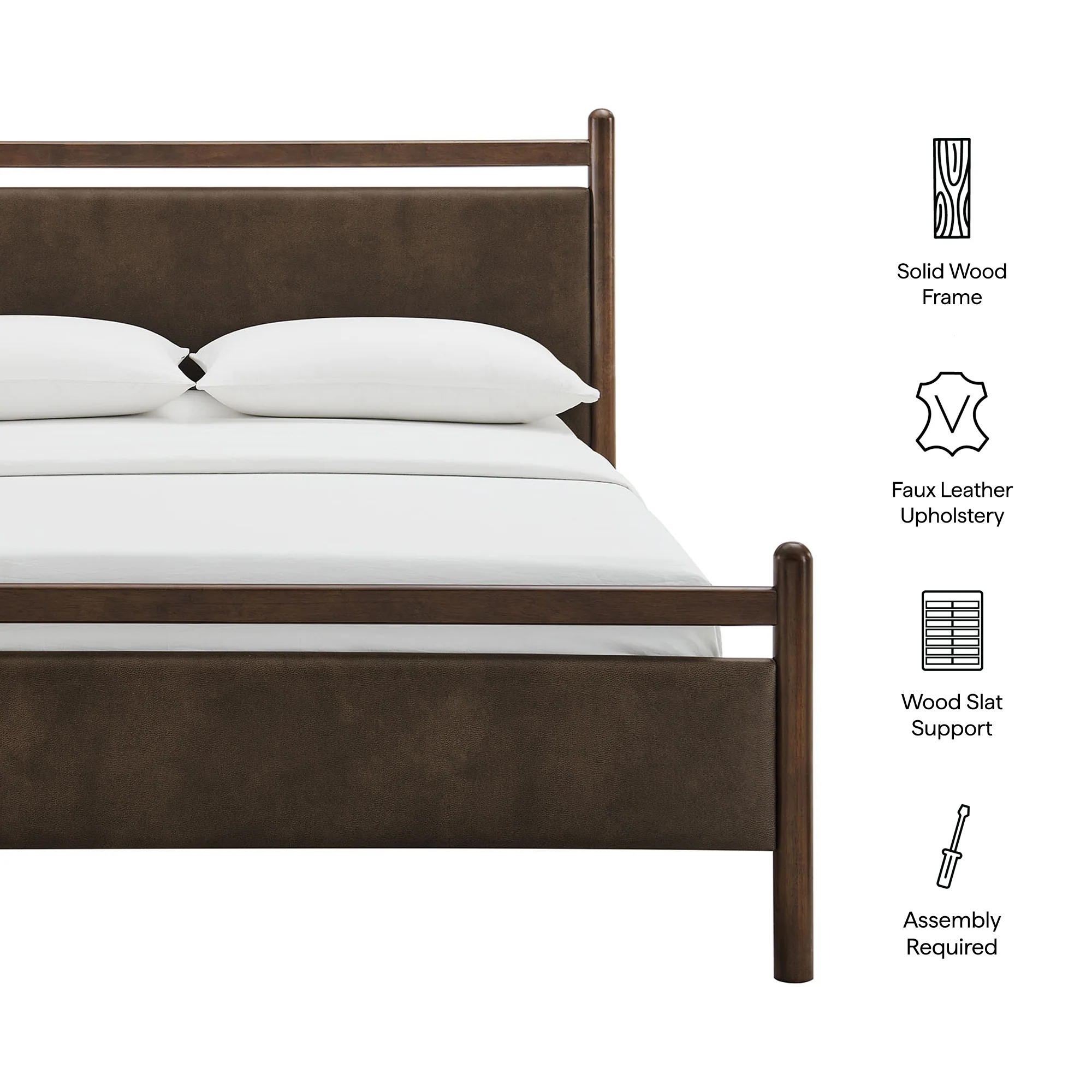 Ginny King Size Vegan Leather Platform Bed Frame by Modway - Image 18