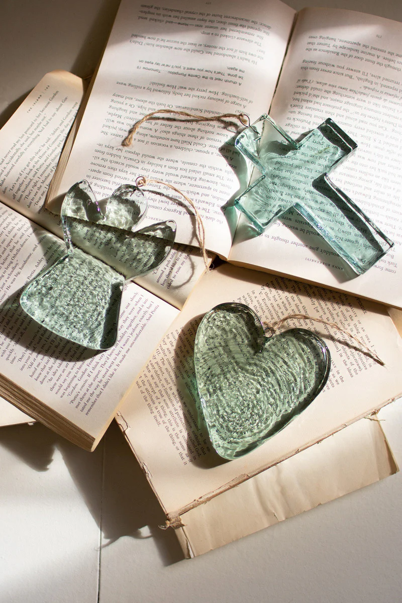 Glass Angel Suncatcher Set Of 4 By Kalalou - Image 3