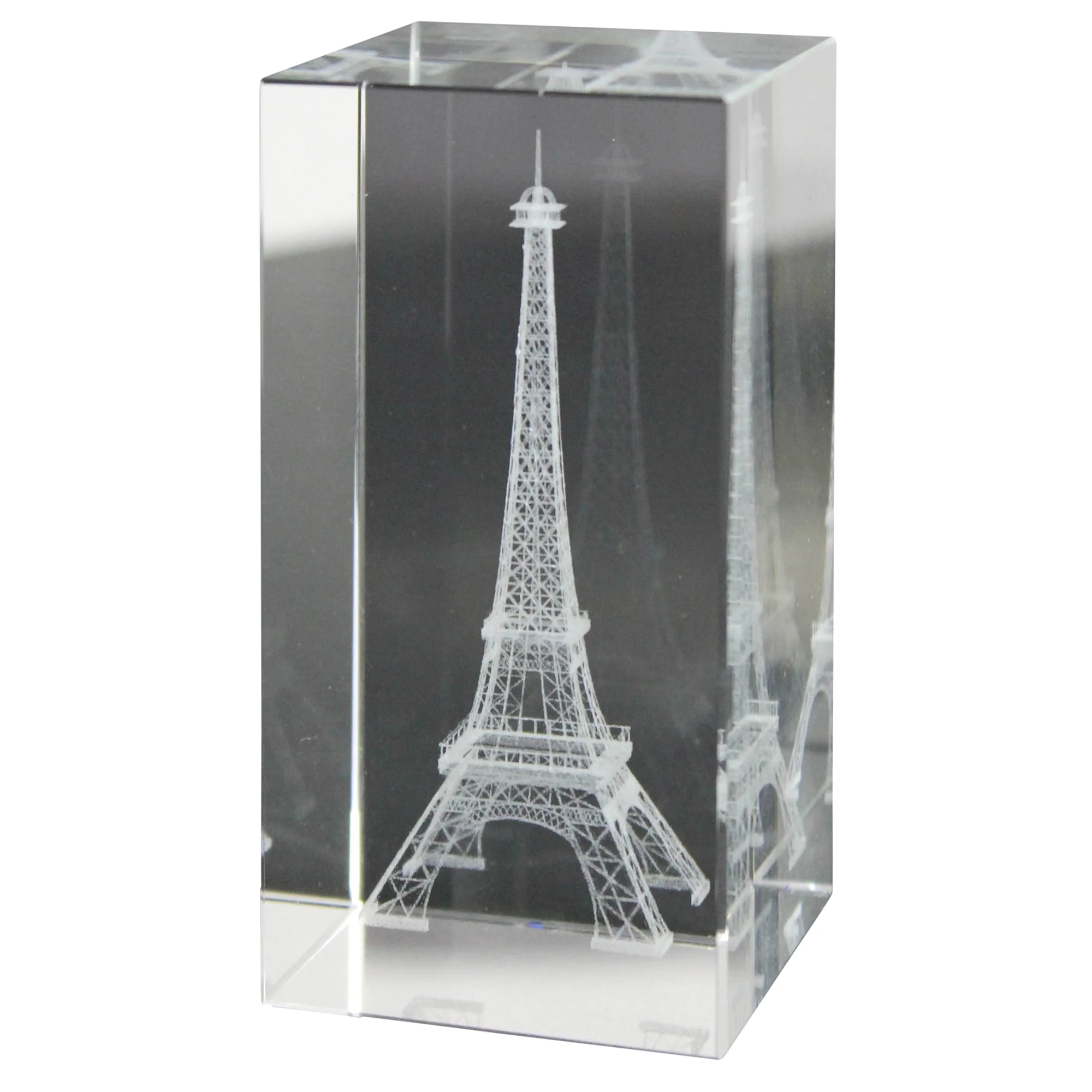 Glass Hologram - Eiffel Tower Set Of 2 By HomArt