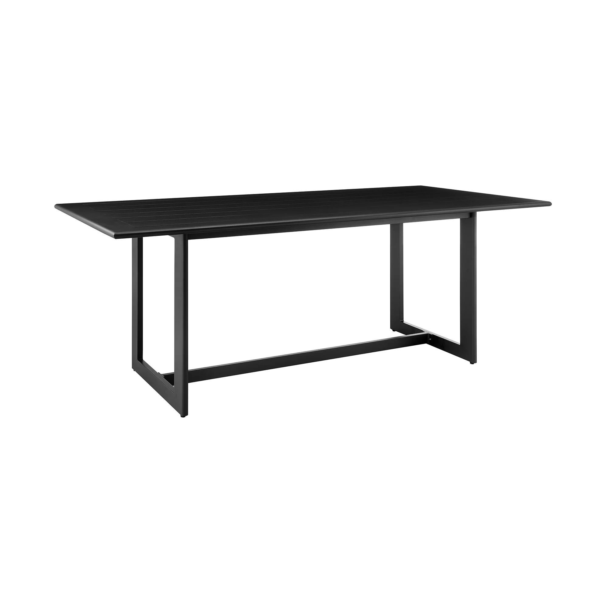 Grand Outdoor Patio 7-Piece Dining Table Set in Aluminum with Grey Cushions By Armen Living - Image 6