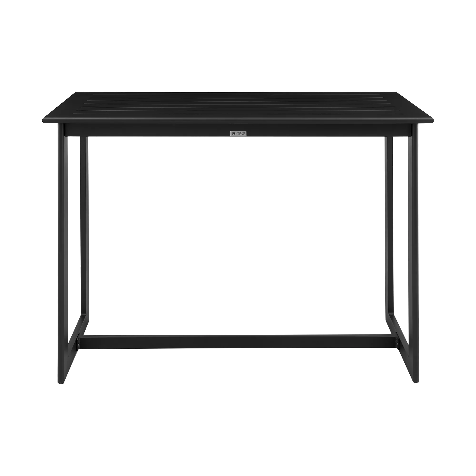 Grand Outdoor Patio Bar Height Dining Table in Aluminum By Armen Living - Image 2