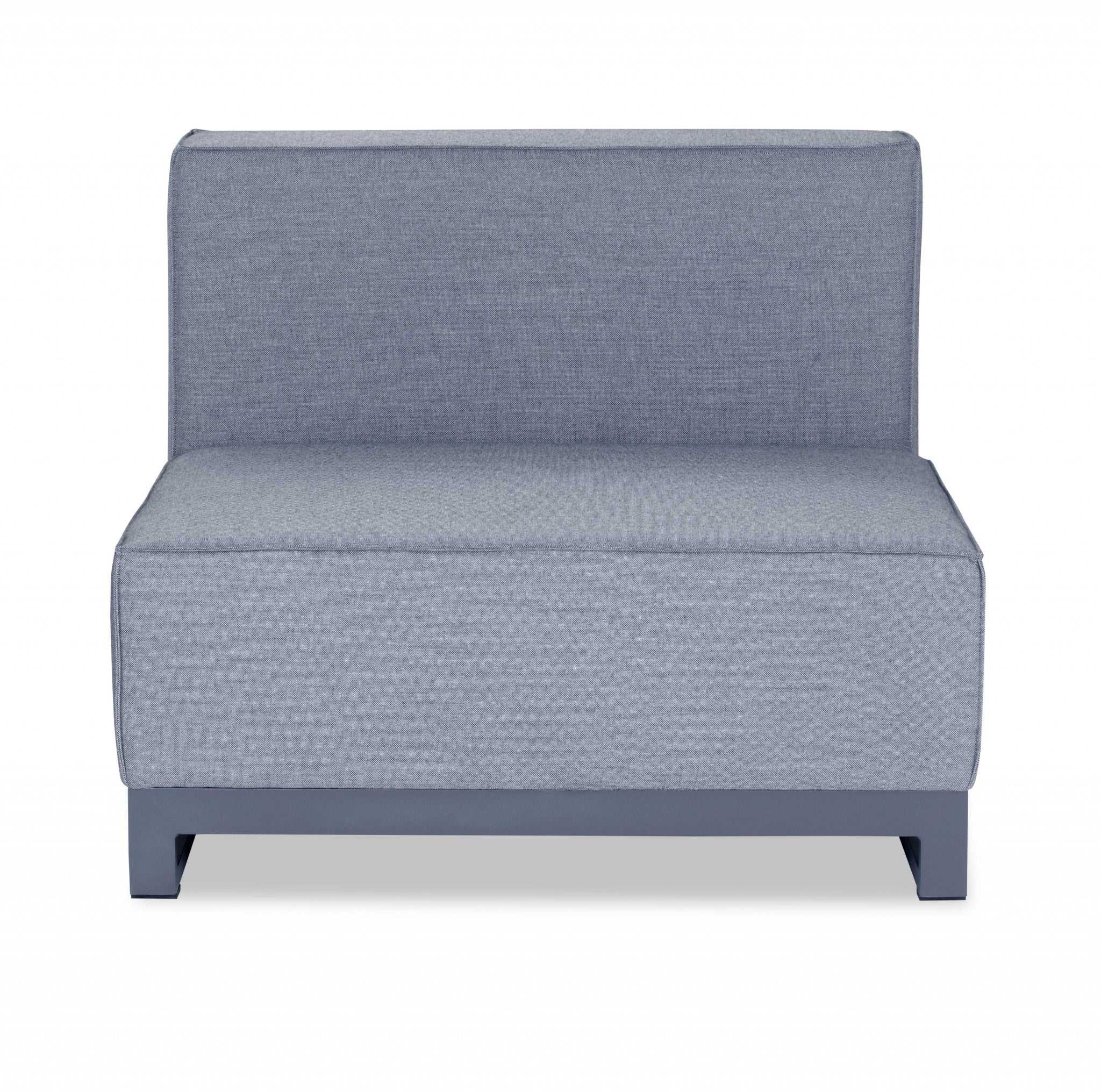 Gray Aluminum Modular Armless Chair By Homeroots