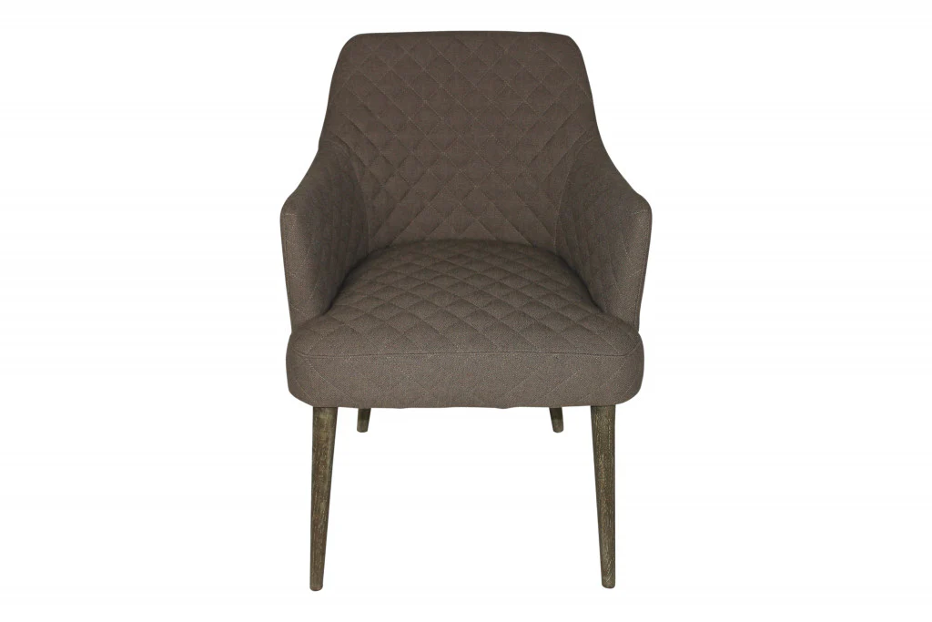 Gray Polyester Blend And Natural Solid Color Side Chair By Homeroots
