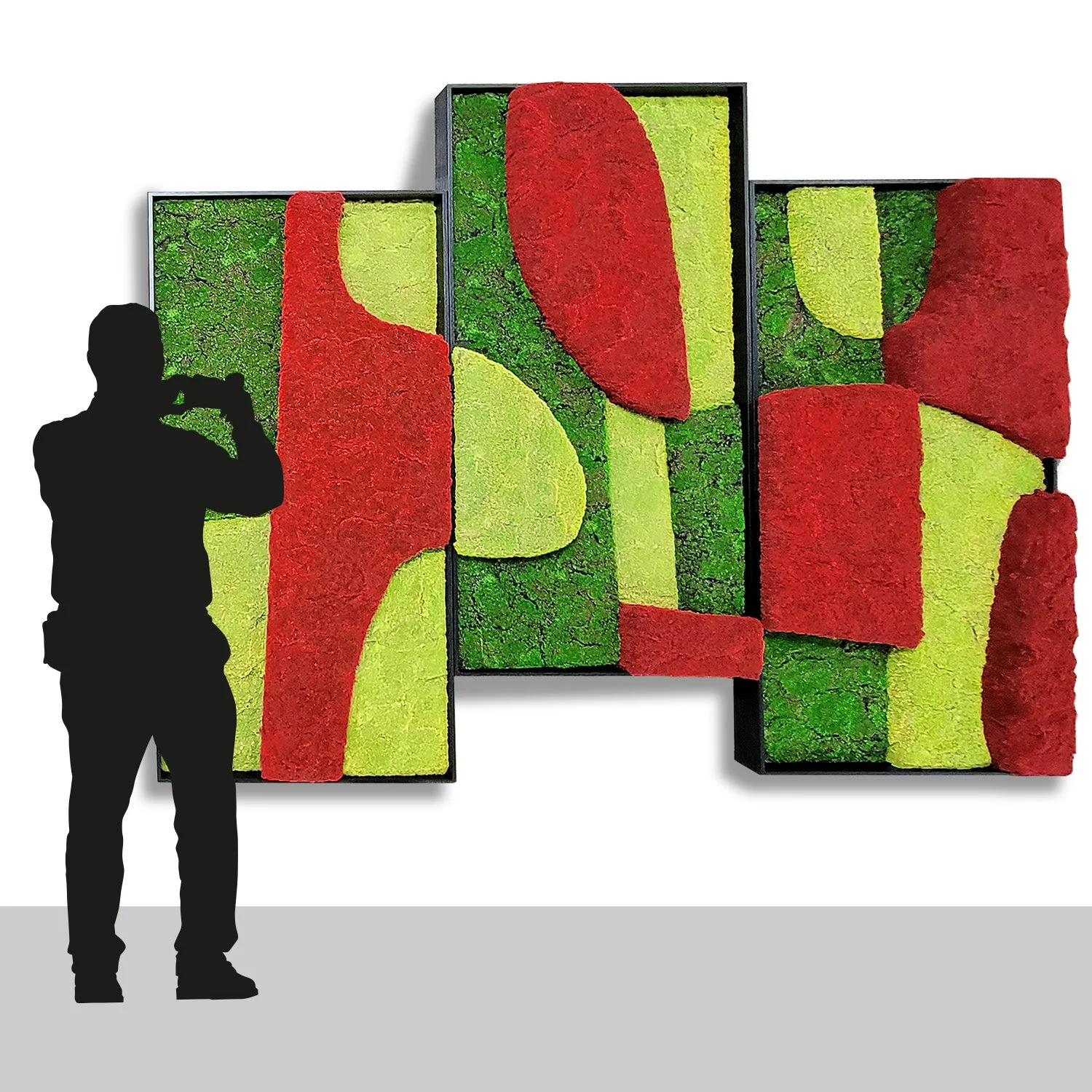 Green Wall, Doodle, Set/3, Right By Gold Leaf