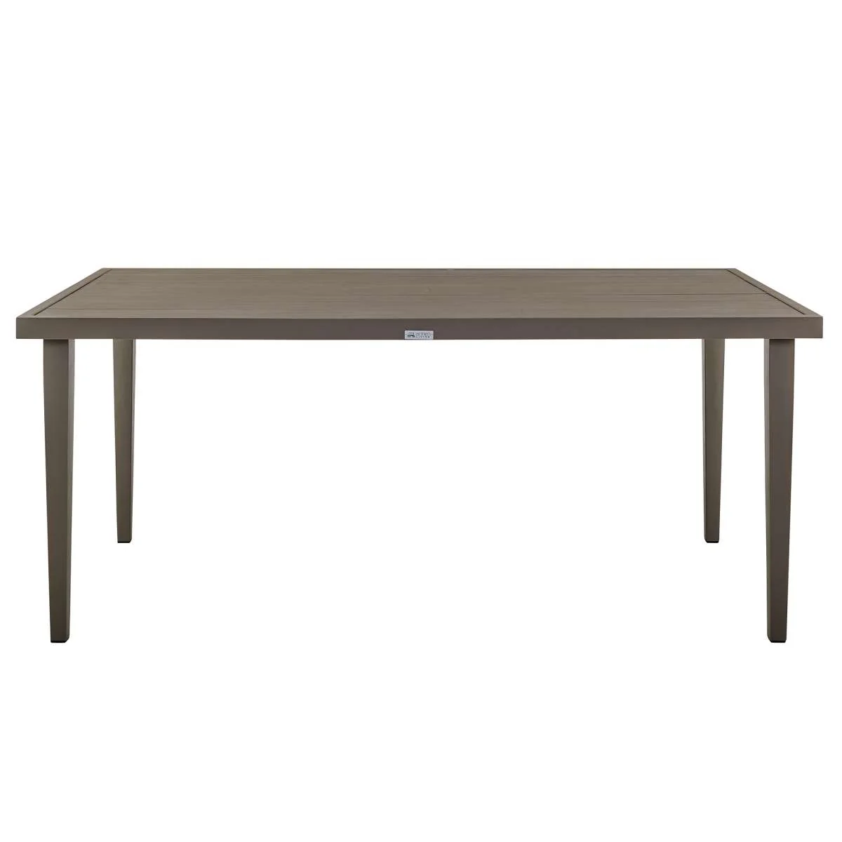 Grenada Outdoor Aluminum Gray Rectangle Dining Table By Armen Living - Image 3