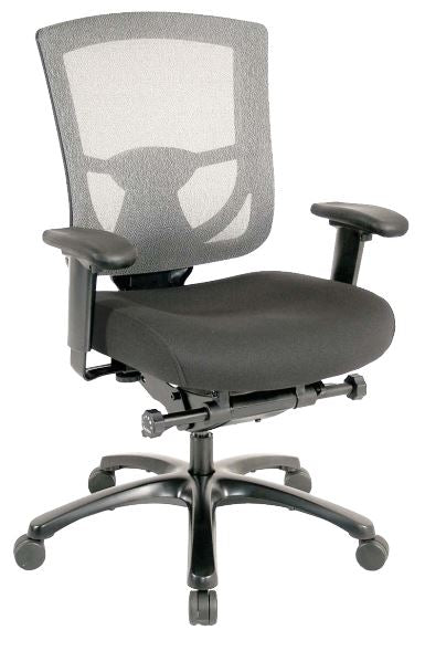 Grey Mesh / Fabric Chair By Homeroots