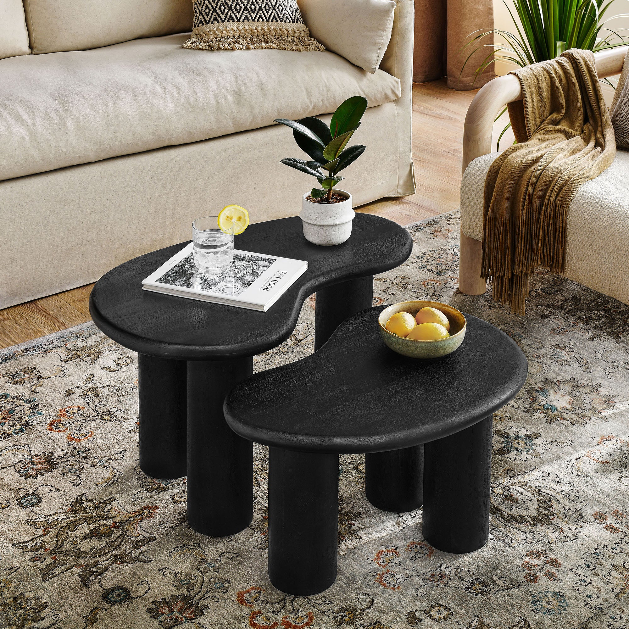 Hackney Mango Wood Nesting Coffee Table Set by Modway
