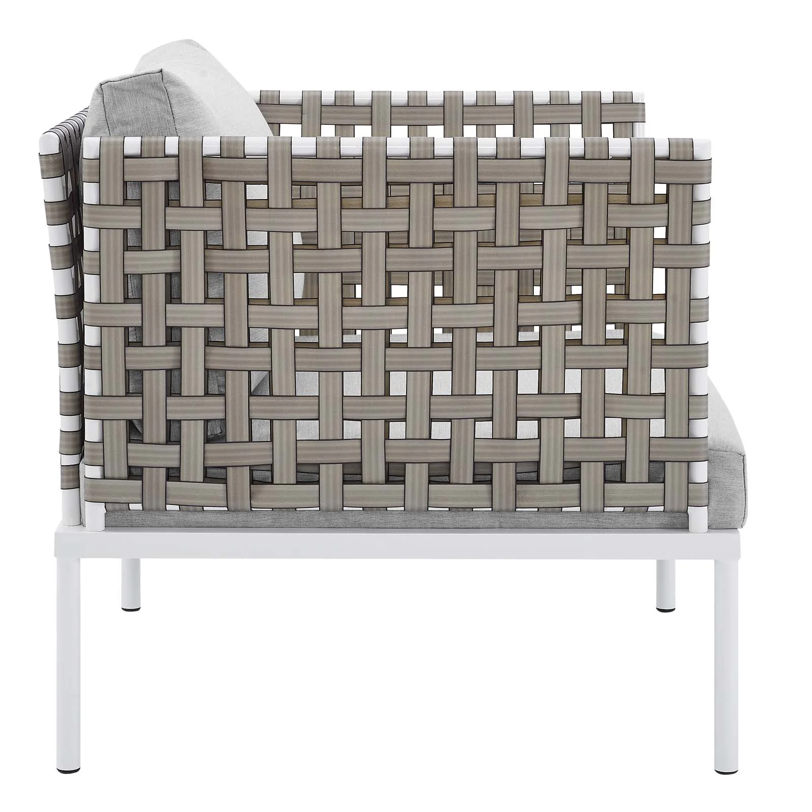 Harmony 10-Piece  Sunbrella® Basket Weave Outdoor Patio Aluminum Sectional Sofa Set By Modway - EEI-4951 - Image 11