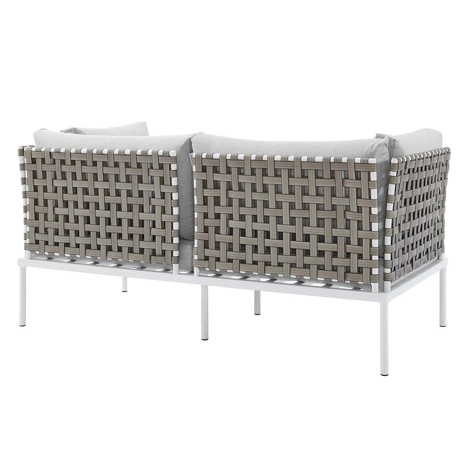 Harmony 4-Piece  Sunbrella® Basket Weave Outdoor Patio Aluminum Seating Set By Modway - EEI-4689 - Image 8