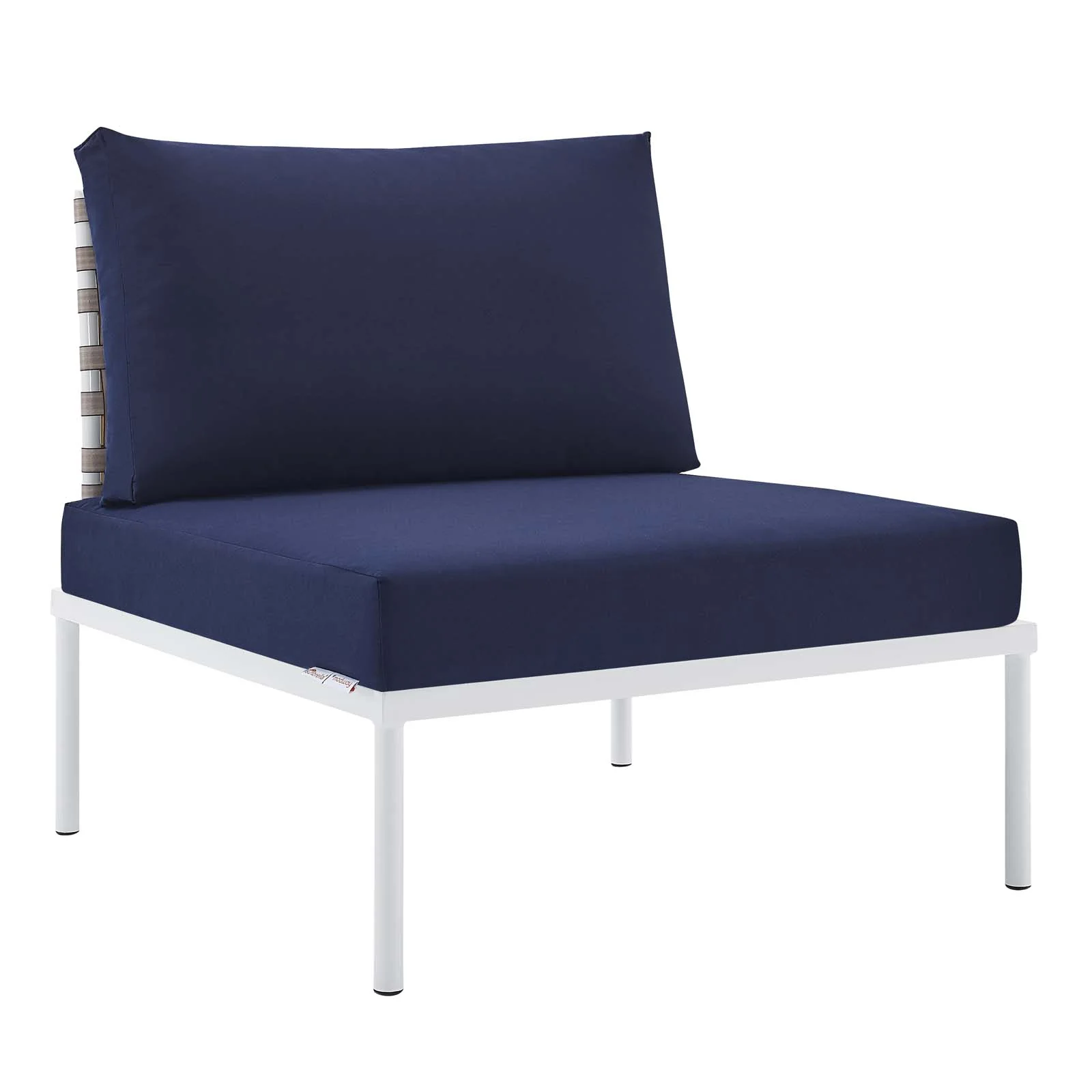 Harmony 6-Piece Sunbrella® Basket Weave Outdoor Patio Aluminum Sectional Sofa Set By Modway - EEI-4927 - Image 18