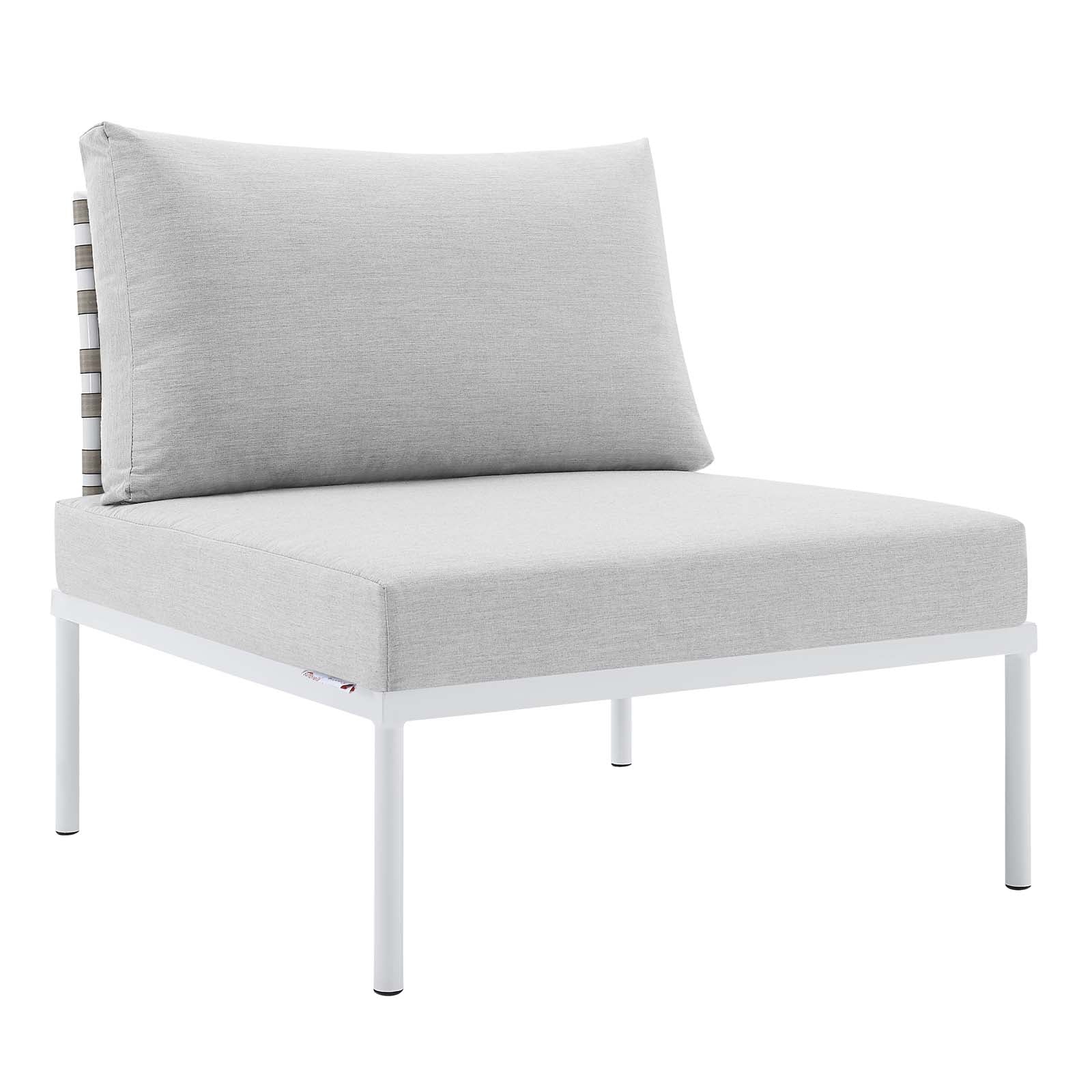 Harmony 6-Piece Sunbrella® Basket Weave Outdoor Patio Aluminum Sectional Sofa Set By Modway - EEI-4927 - Image 6