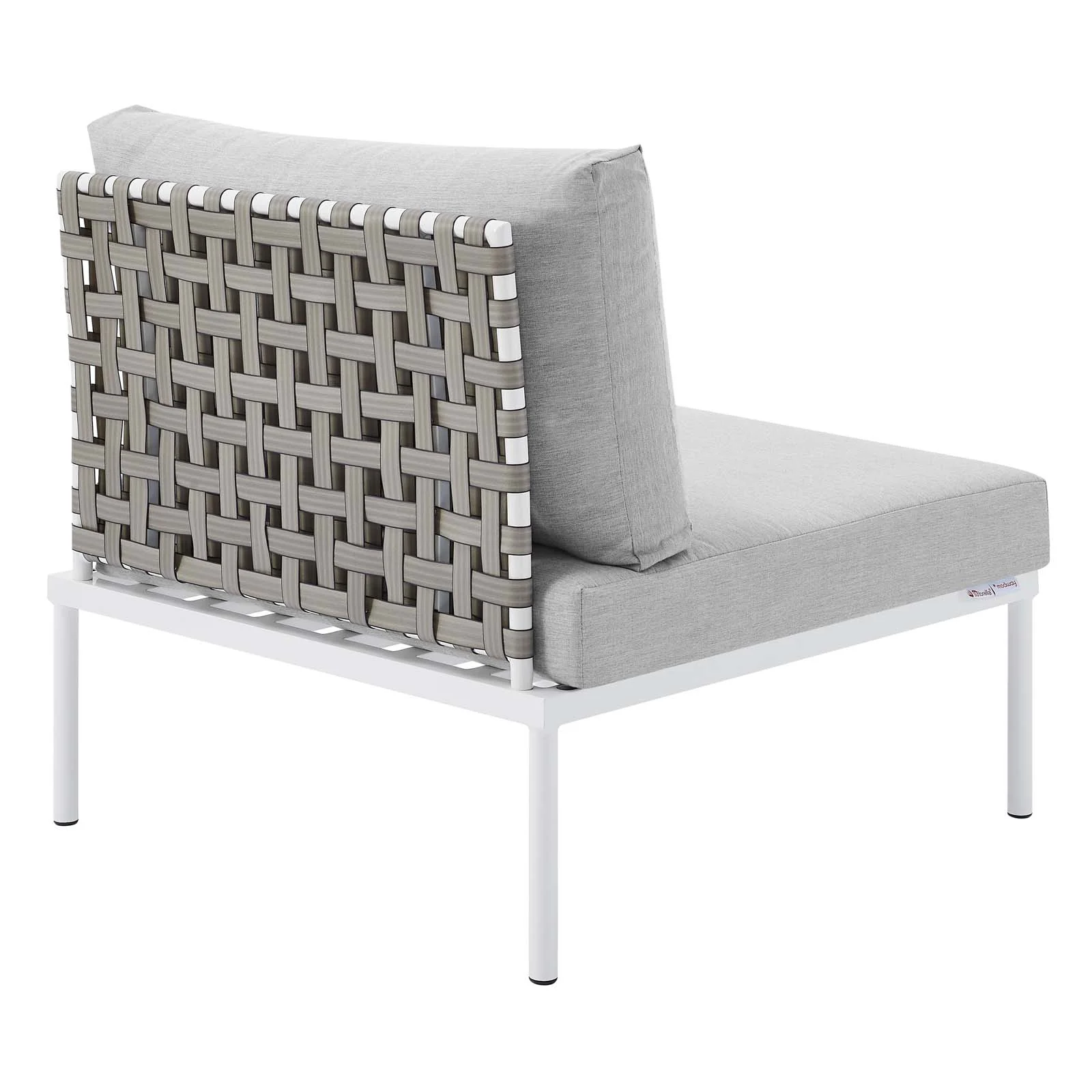Harmony 6-Piece Sunbrella® Basket Weave Outdoor Patio Aluminum Sectional Sofa Set By Modway - EEI-4927 - Image 8