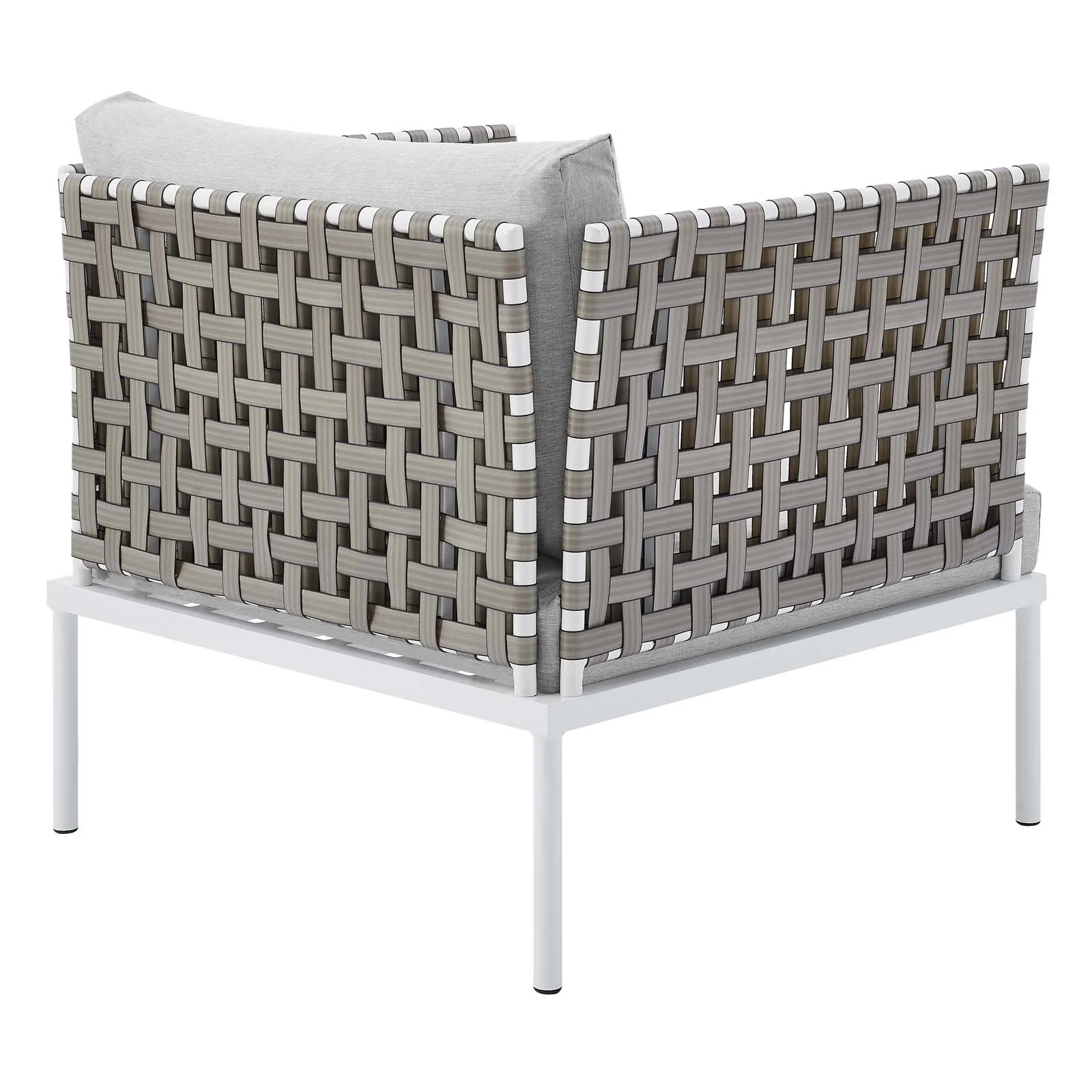Harmony 7-Piece  Sunbrella® Basket Weave Outdoor Patio Aluminum Sectional Sofa Set By Modway - EEI-4935 - Image 11