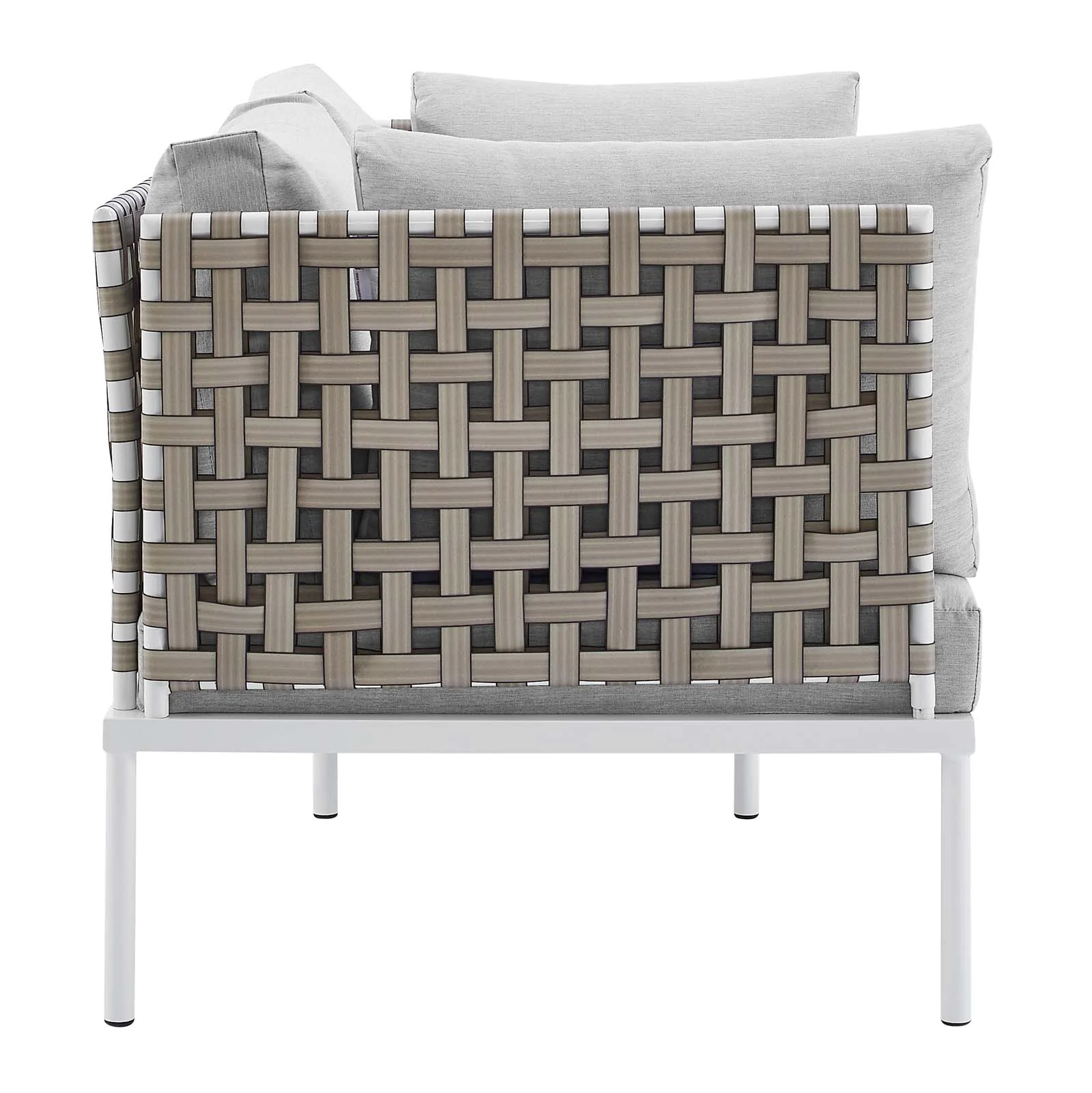 Harmony 8-Piece Sunbrella® Basket Weave Outdoor Patio Aluminum Seating Set By Modway - EEI-4947 - Image 11