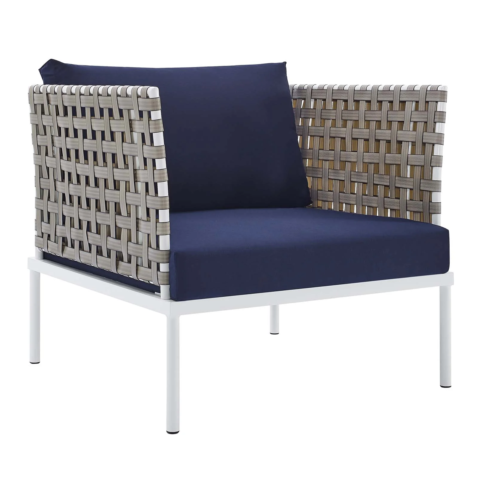 Harmony 8-Piece Sunbrella® Basket Weave Outdoor Patio Aluminum Seating Set By Modway - EEI-4947 - Image 29