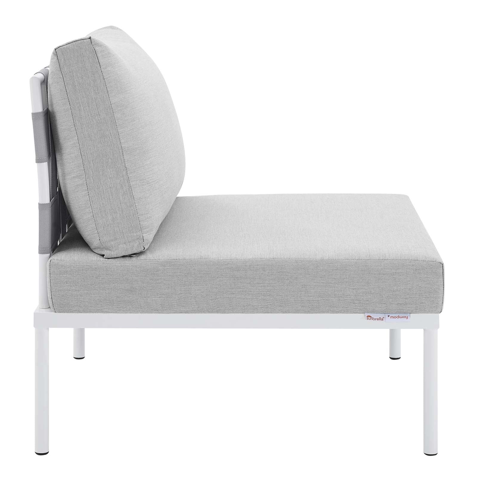 Harmony Sunbrella® Outdoor Patio Aluminum Armless Chair By Modway - EEI-4960 - Image 3