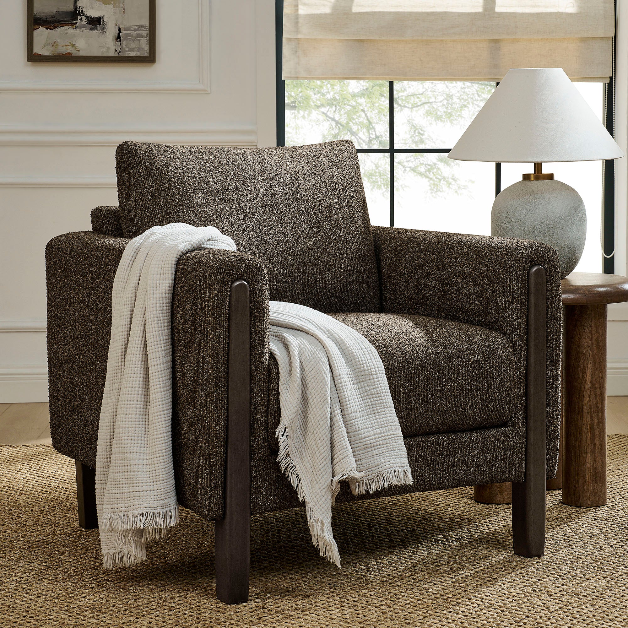 Hawken Boucle Fabric Accent Armchair by Modway