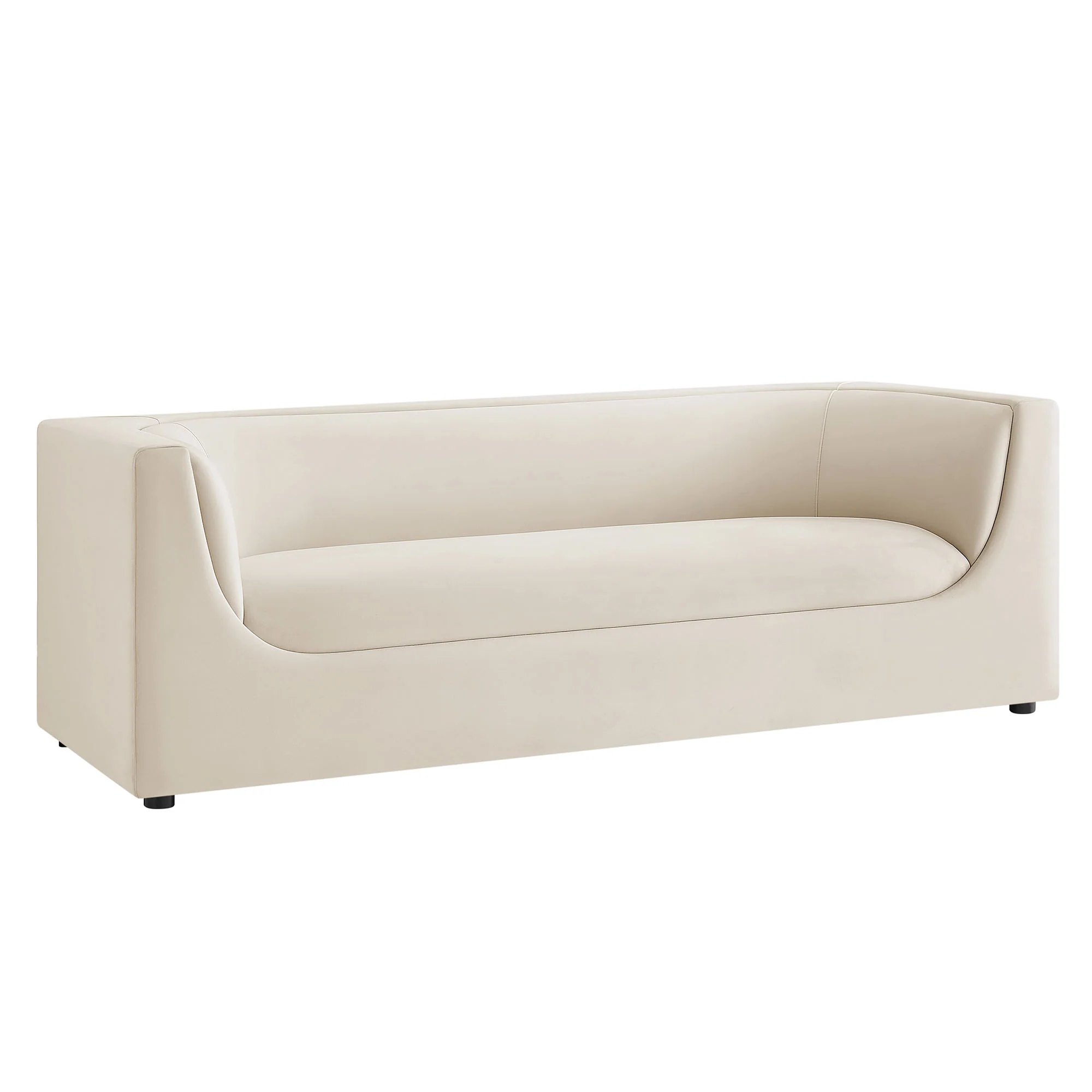 Hilda 86" Curved Back Performance Velvet Sofa by Modway