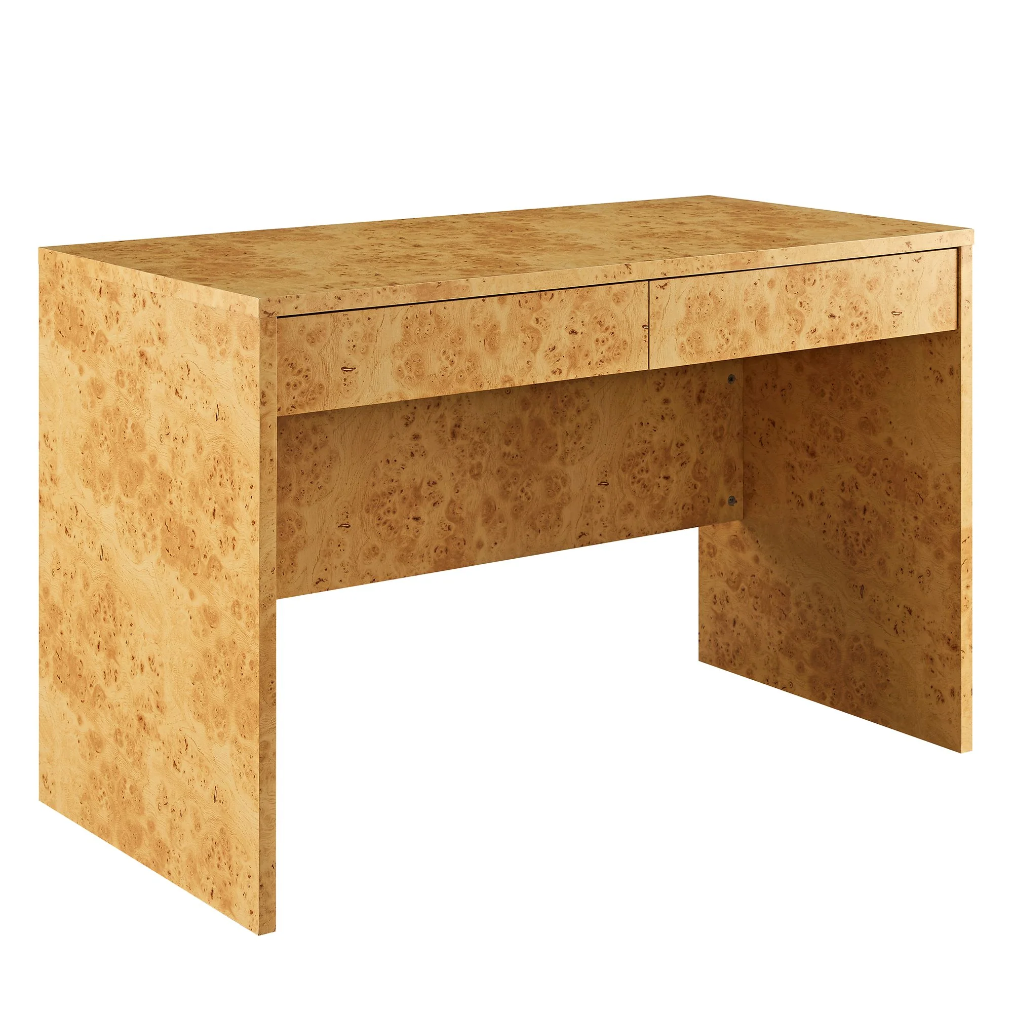 Hudson 2-Drawer Burl Wood Desk by Modway - Image 2