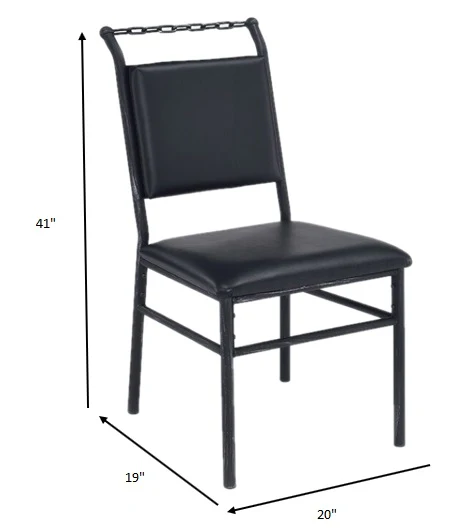 Industrial Chain Upholstered Chair By Homeroots - Image 8