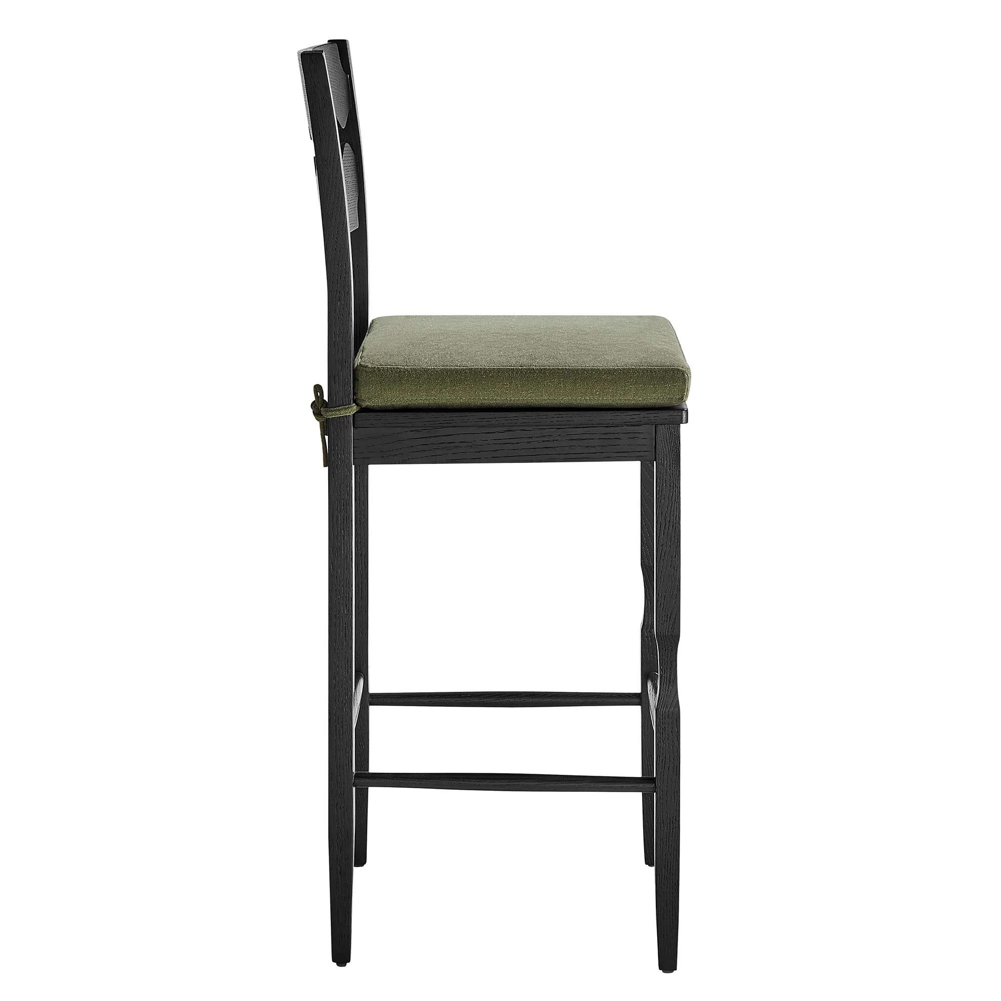 Jax Oak Wood Bar Stool With Wavy Razor Back and Cushion by Modway - Image 32