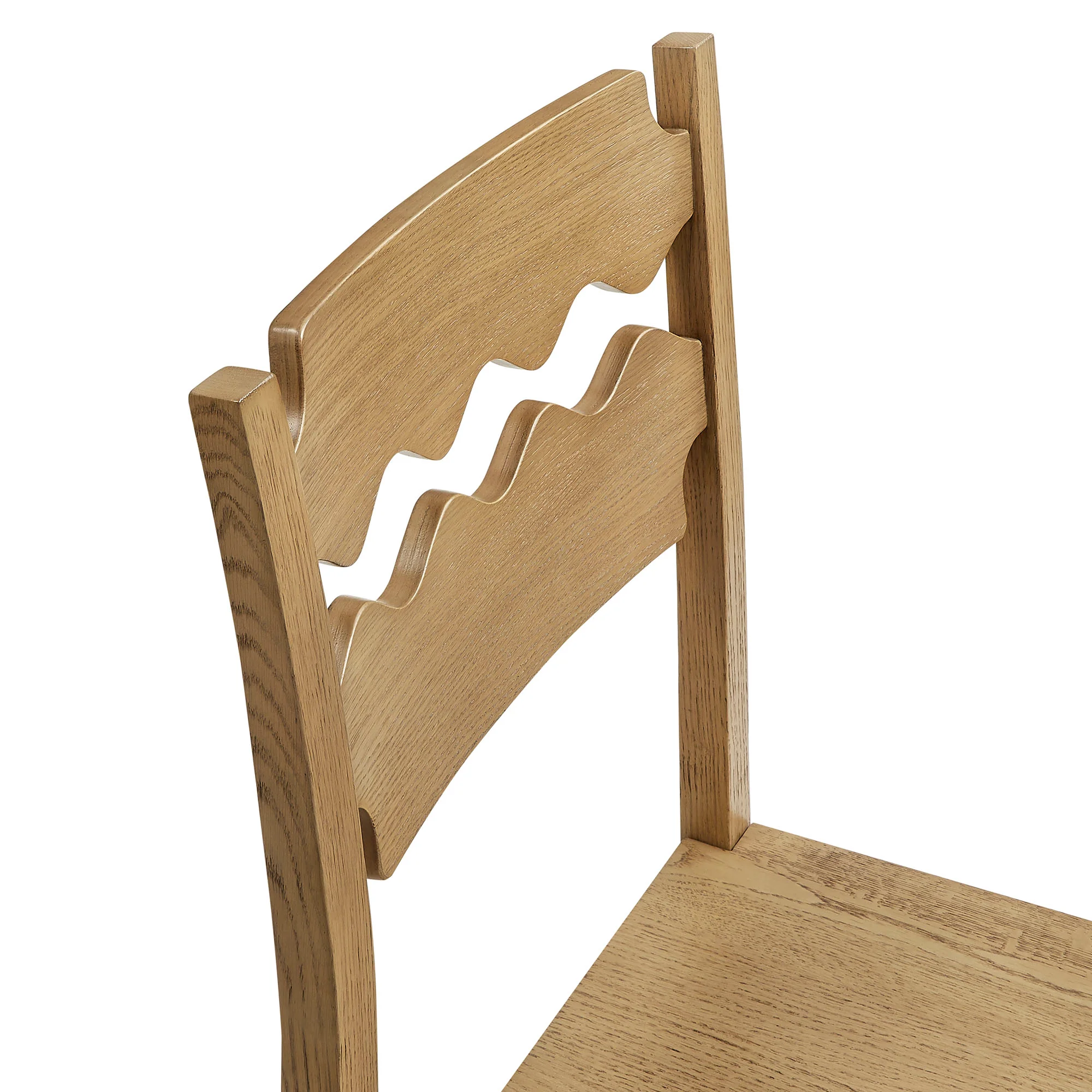 Jax Oak Wood Counter Stool With Wavy Razor Back by Modway - Image 16