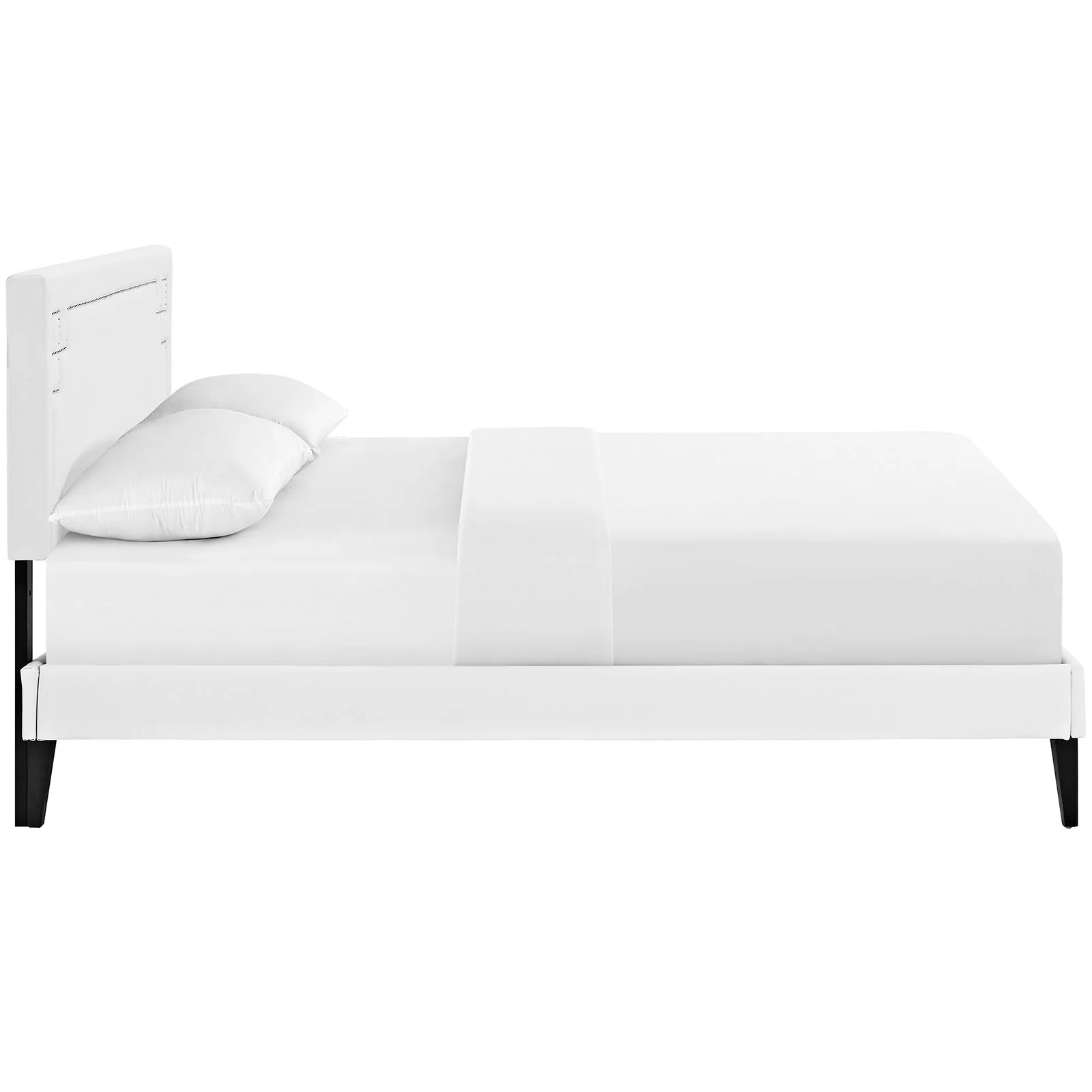Josie Vinyl Queen Platform Bed with Squared Tapered Legs by Modway - Image 4