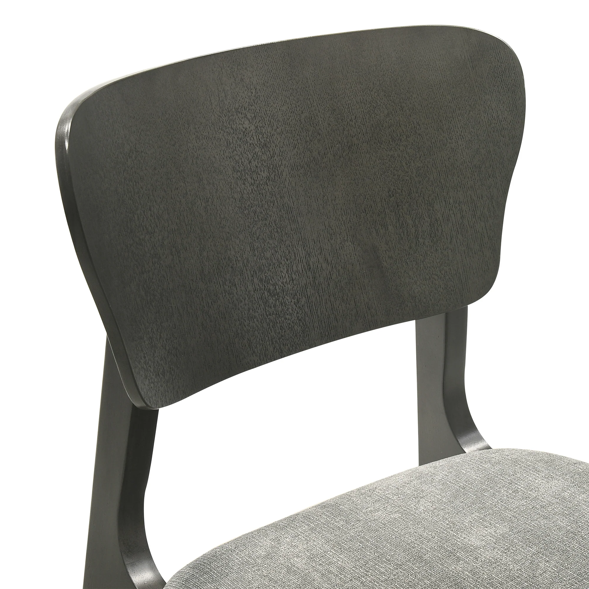 Kalia 5 Piece Wood Dining Set in Gray Finish with Gray Fabric By Armen Living - Image 6