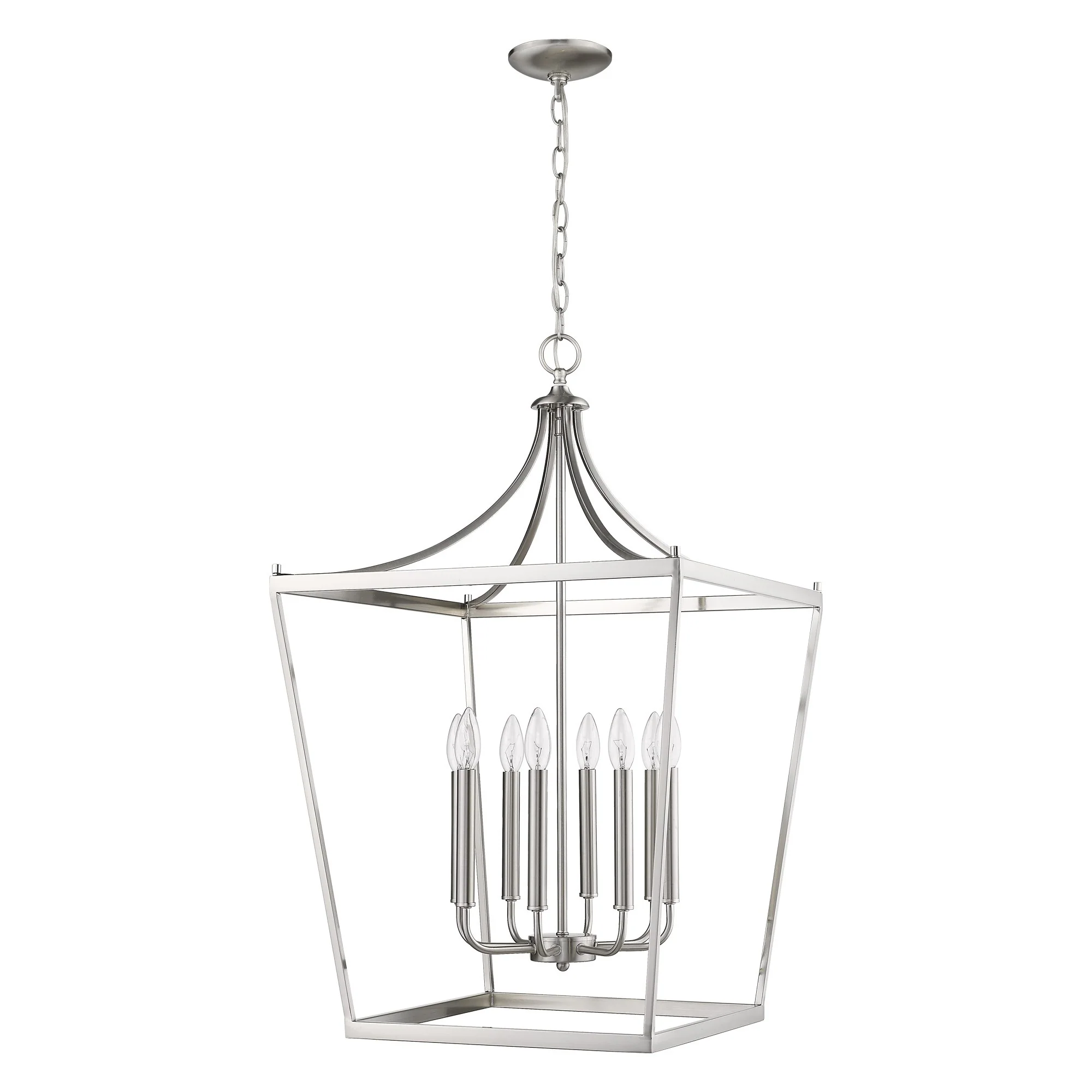 Kennedy 8-Light Satin Nickel Pendant By Homeroots
