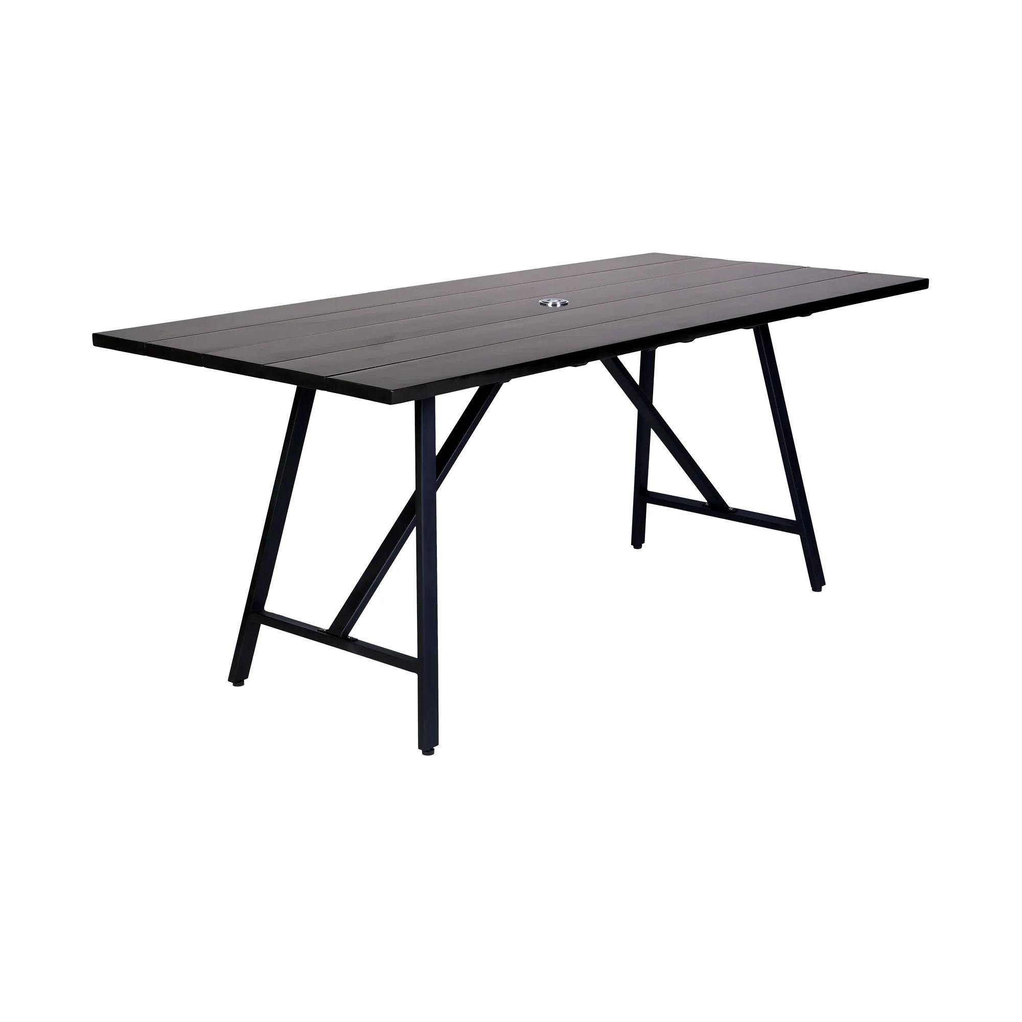 Koala and Shasta 5 Piece Dining Set in Dark Eucalyptus and Metal with Black Rope By Armen Living - Image 5