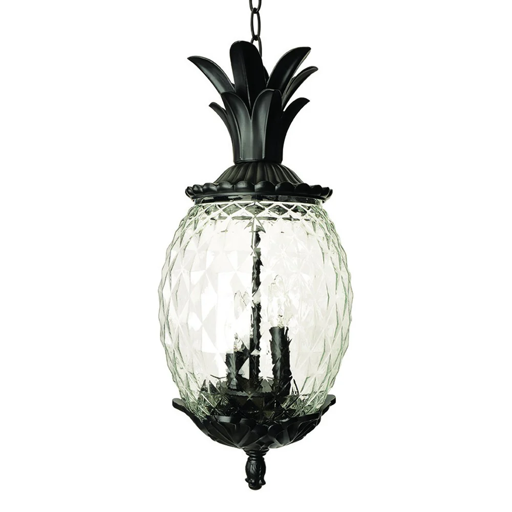 Lanai 3-Light Black Coral Hanging Light By Homeroots