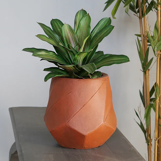 LC Nido Short  Small Terracotta, 11.75"H By Gold Leaf Design Group