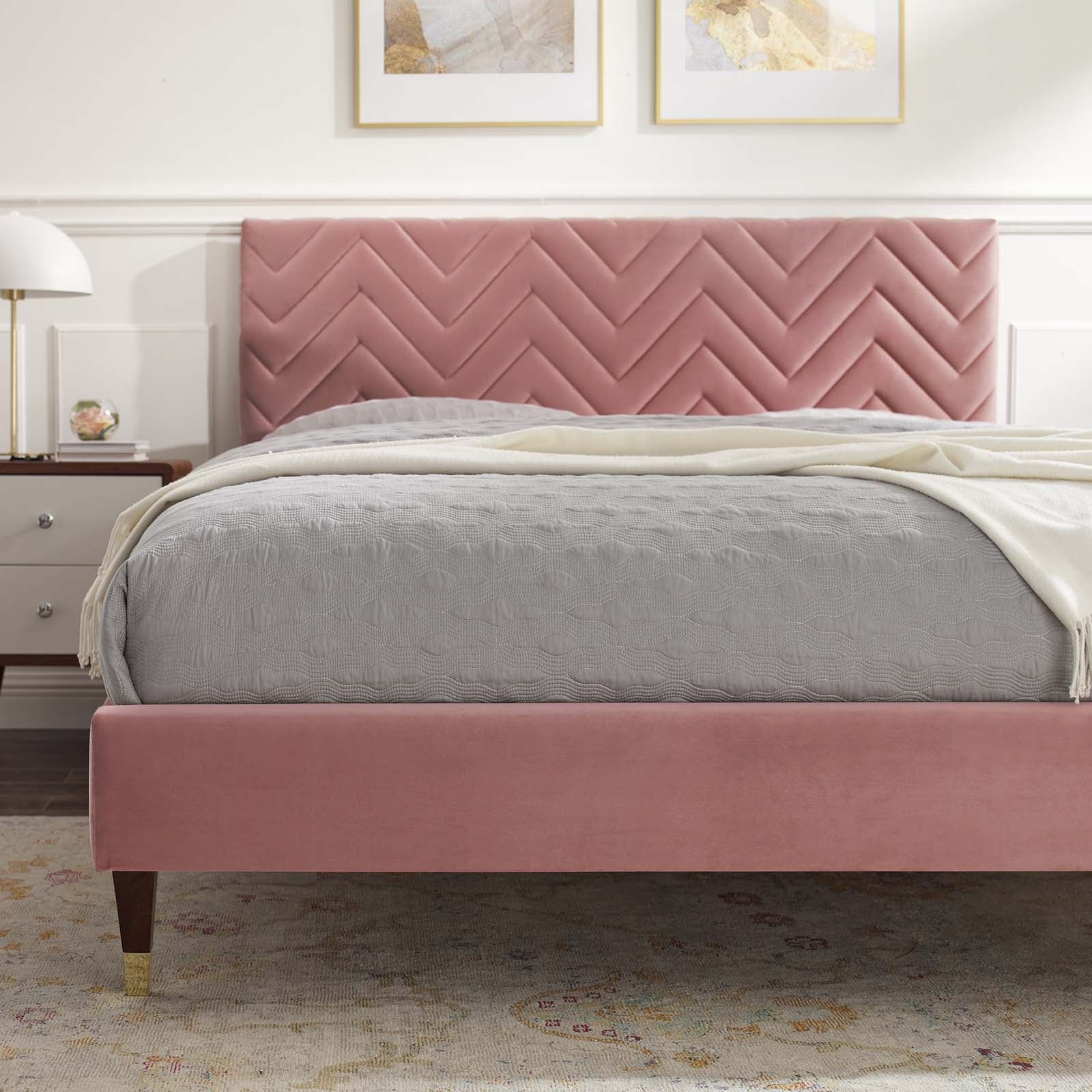 Leah Chevron Tufted Performance Velvet Full Platform Bed By Modway - MOD-6993 - Image 15