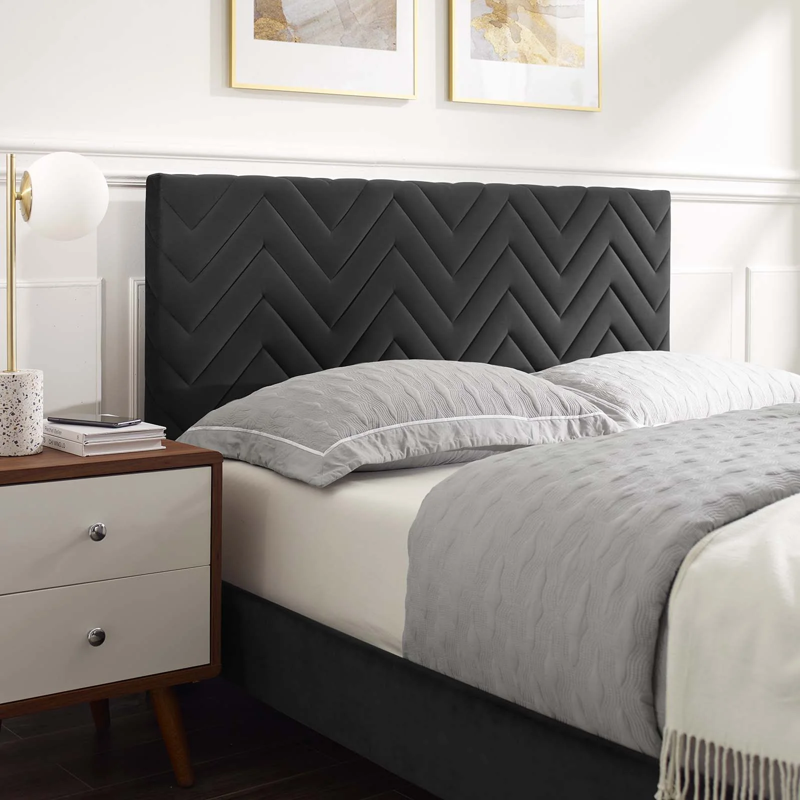 Leah Chevron Tufted Performance Velvet Full Platform Bed By Modway - MOD-6993 - Image 8