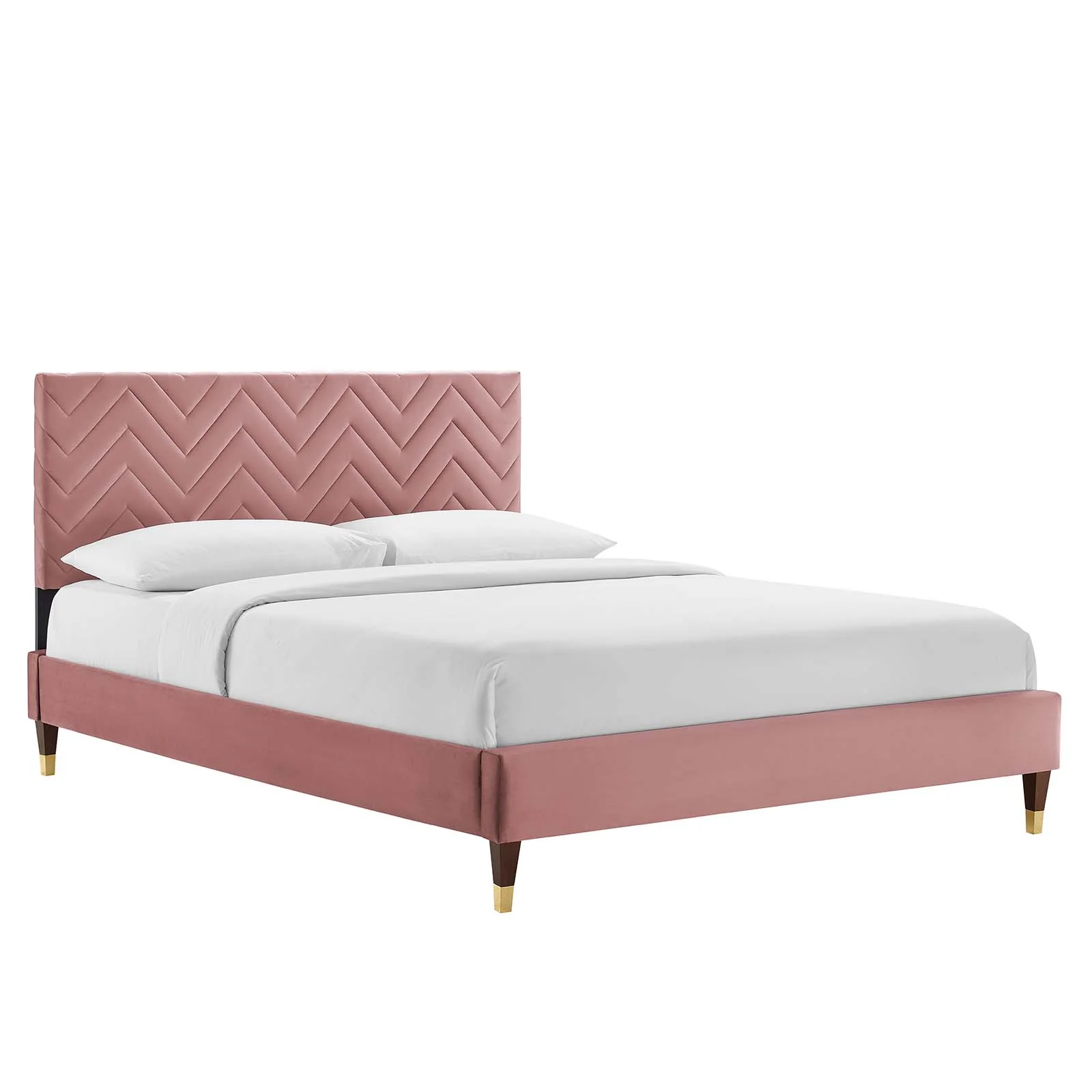 Leah Chevron Tufted Performance Velvet Full Platform Bed By Modway - MOD-6993 - Image 9