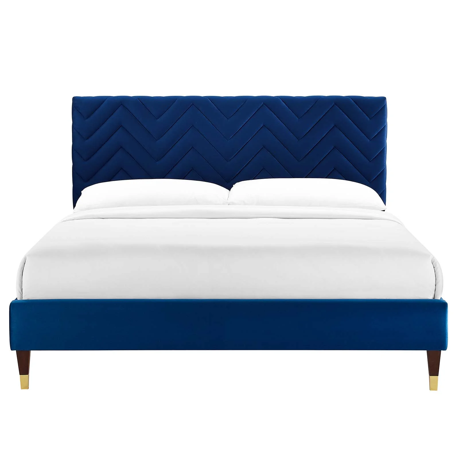 Leah Chevron Tufted Performance Velvet King Platform Bed By Modway - MOD-7005 - Image 19