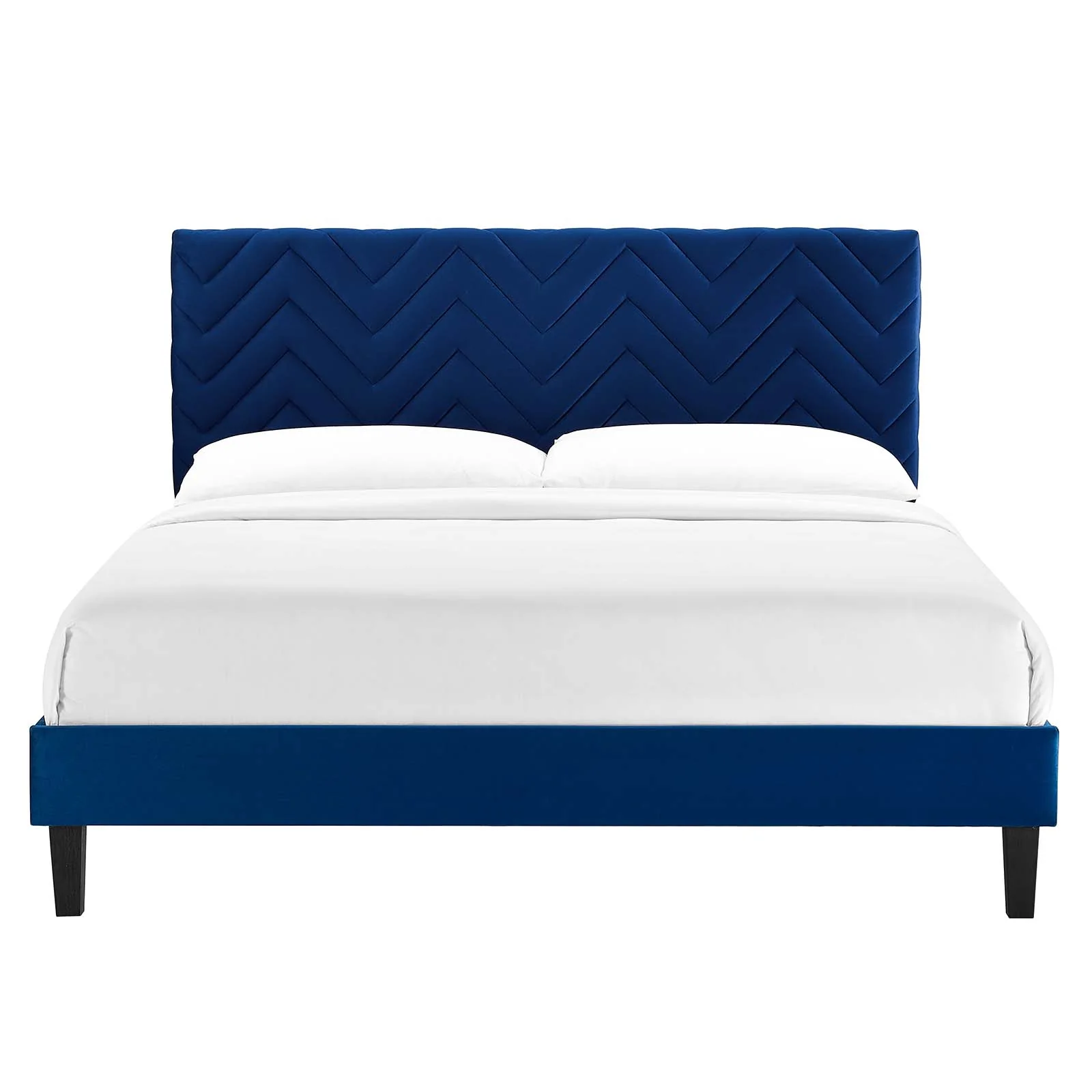 Leah Chevron Tufted Performance Velvet King Platform Bed By Modway - MOD-7009 - Image 19