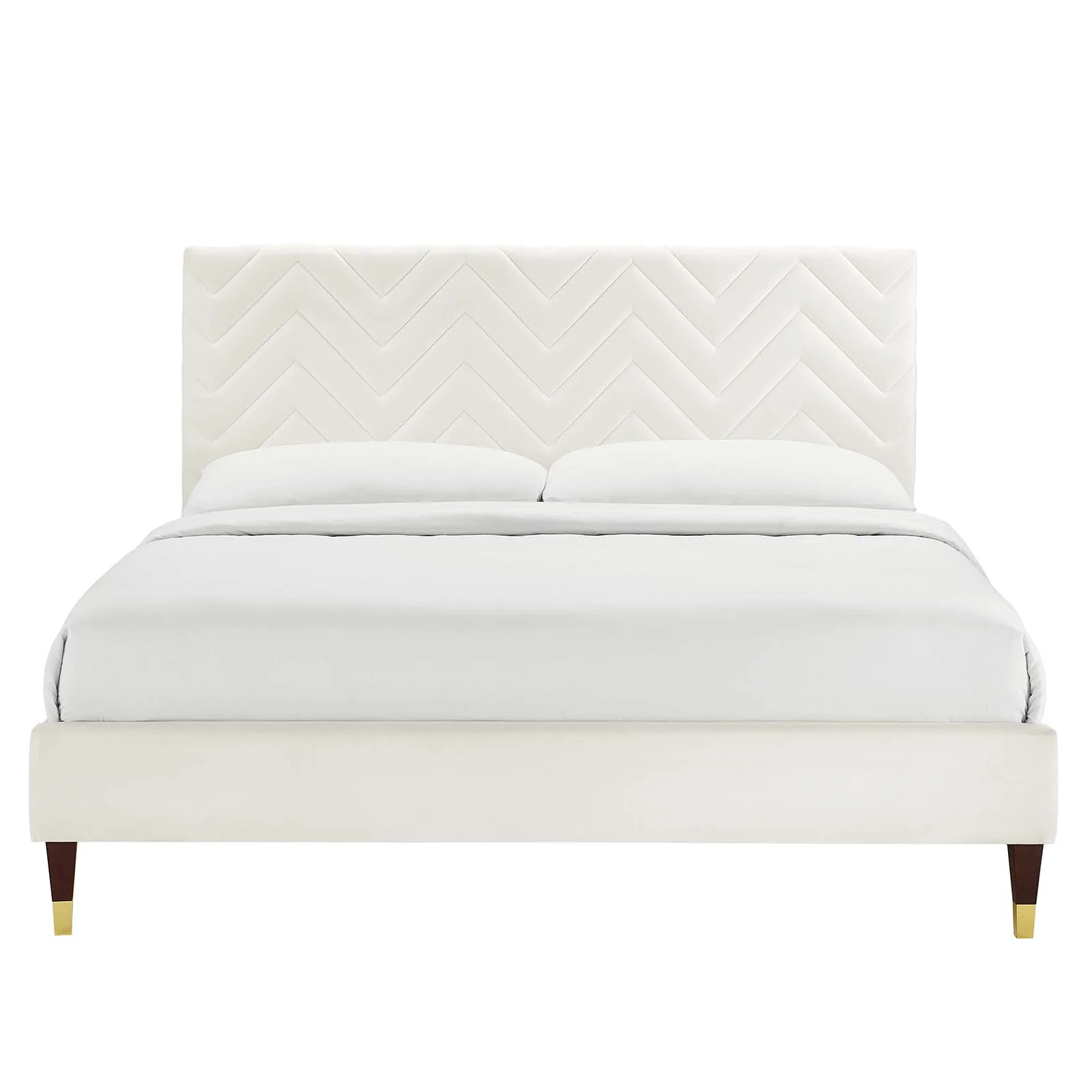 Leah Chevron Tufted Performance Velvet Queen Platform Bed By Modway - MOD-6969 - Image 27