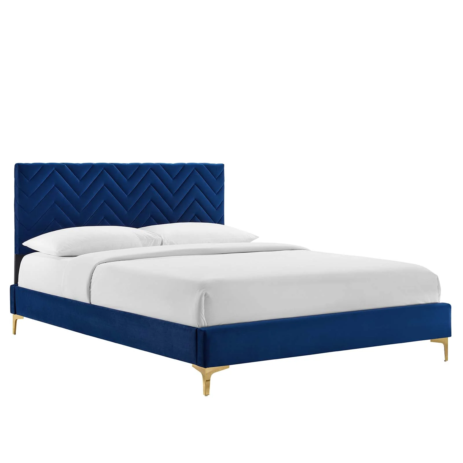 Leah Chevron Tufted Performance Velvet Queen Platform Bed By Modway - MOD-6977 - Image 17