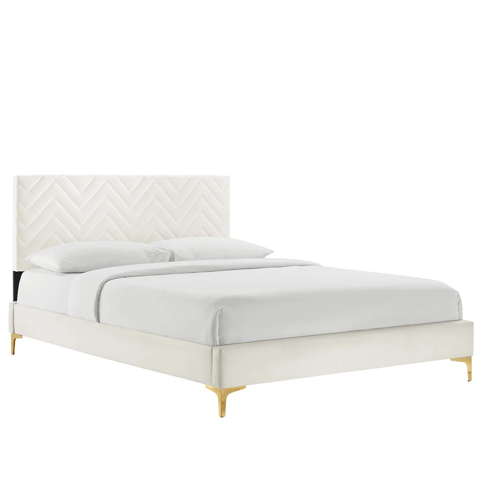 Leah Chevron Tufted Performance Velvet Queen Platform Bed By Modway - MOD-6977 - Image 25