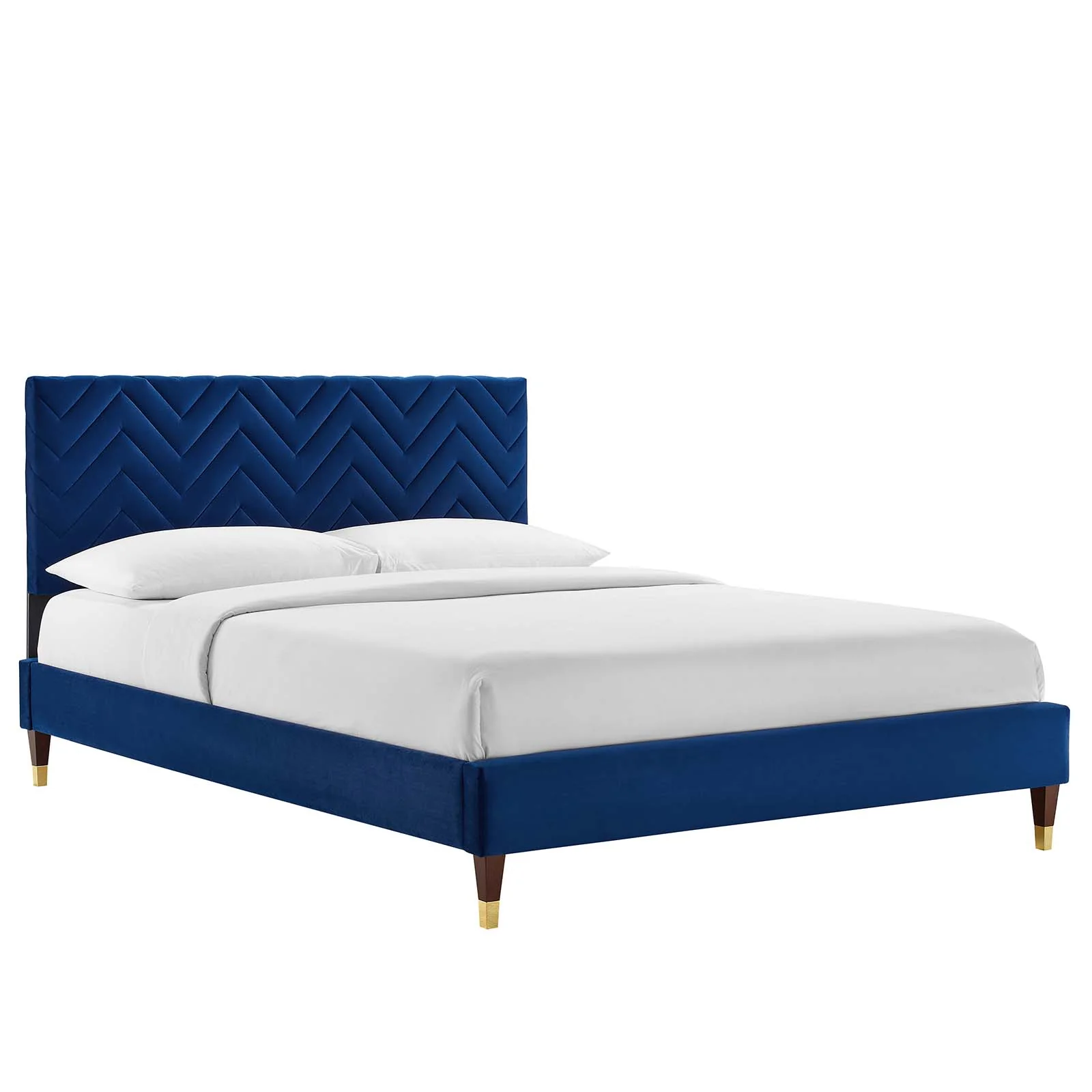 Leah Chevron Tufted Performance Velvet Twin Platform Bed By Modway - MOD-6981 - Image 17