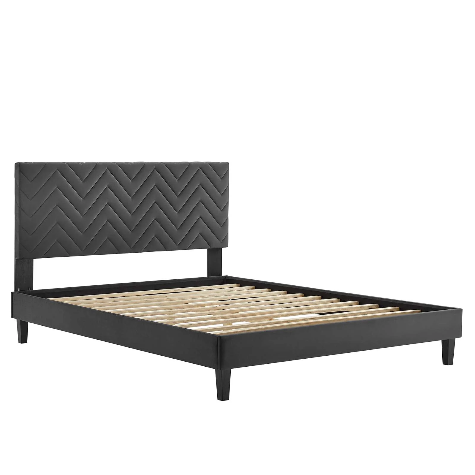 Leah Chevron Tufted Performance Velvet Twin Platform Bed By Modway - MOD-6985 - Image 5