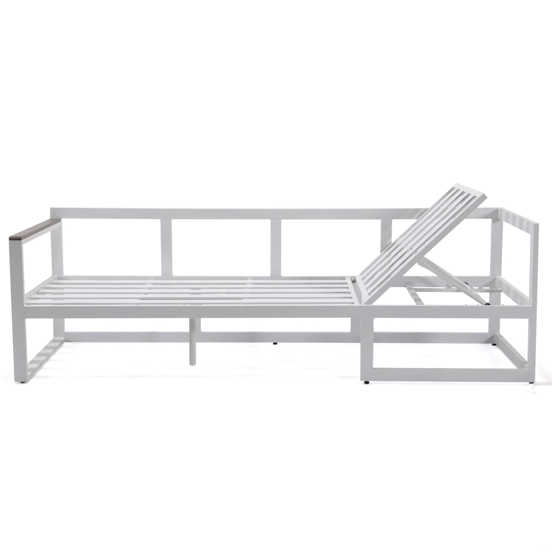 LeisureMod Chelsea White Sectional With Adjustable Headrest & Coffee Table With Cushions - Image 38