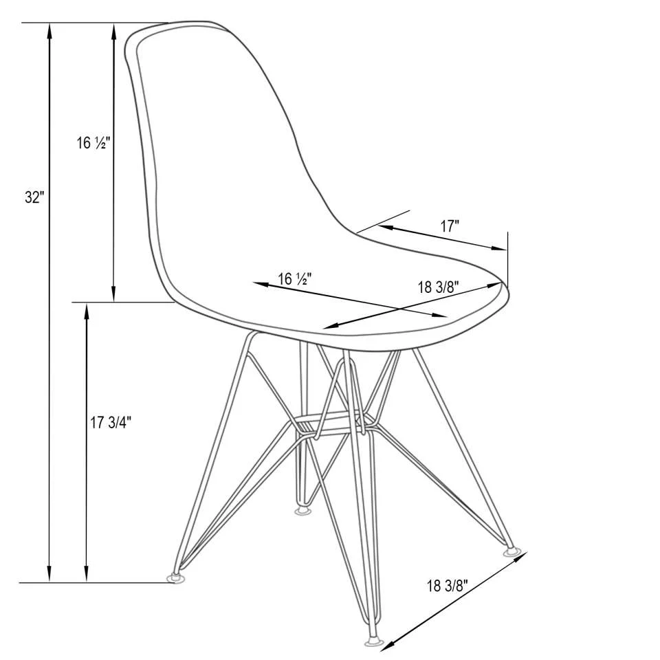 LeisureMod Cresco Molded Eiffel Side Chair with Gold Base - CR19TBLG - Image 5