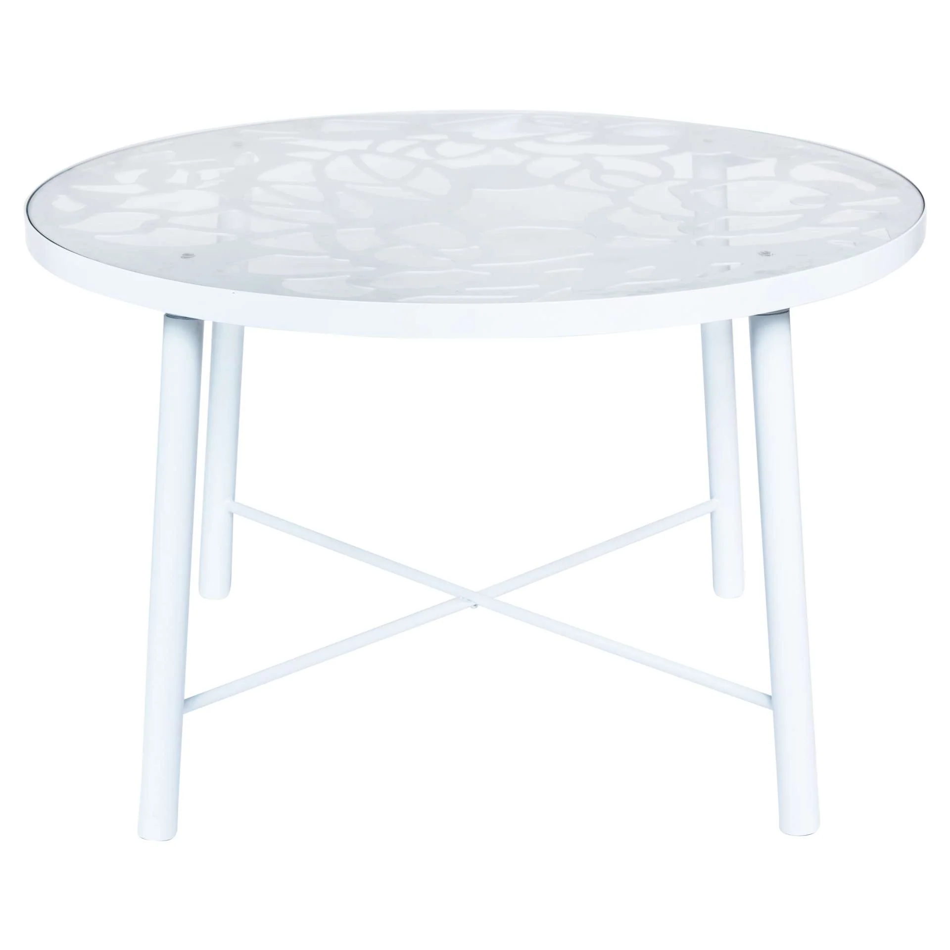 LeisureMod Devon Mid-Century Modern 7-Piece Aluminum Outdoor Patio Dining Set with Tempered Glass Top Table and 6 Stackable
 - DT48C6BL - Image 47