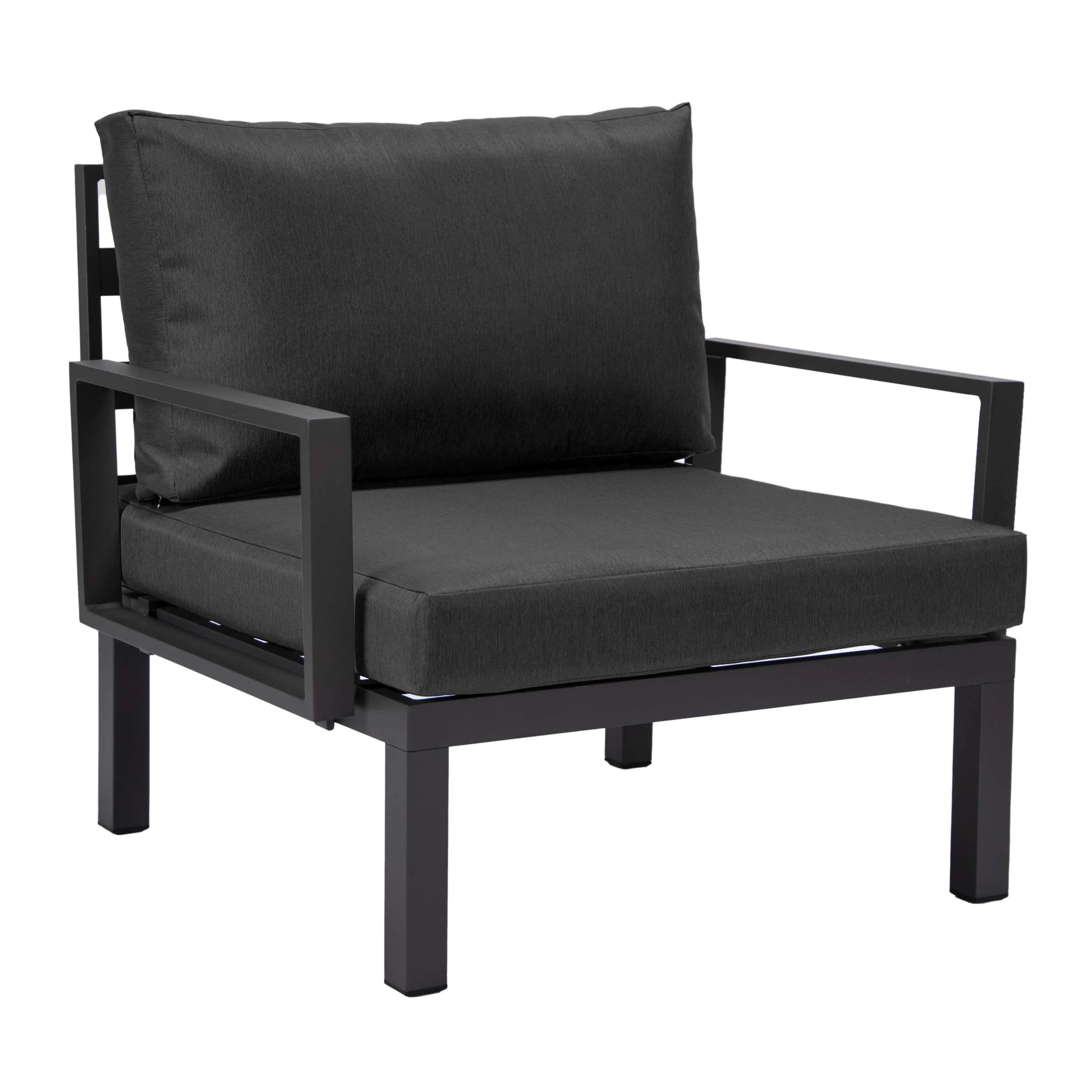 LeisureMod Hamilton 7-Piece Aluminum Patio Conversation Set With Coffee Table And Cushions - Image 12