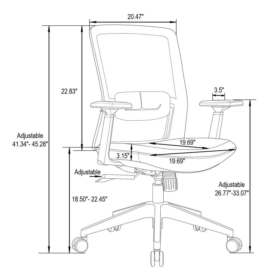 LeisureMod Ingram Modern  Office Task Chair with adjustable armrests - Image 30