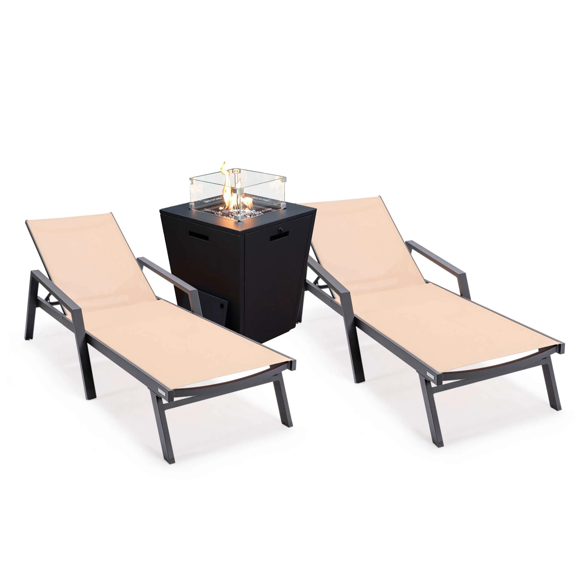 LeisureMod Marlin Modern Aluminum Outdoor Patio Chaise Lounge Chair With Arms Set of 2 - MLABLCF21-77BL2 - Image 50