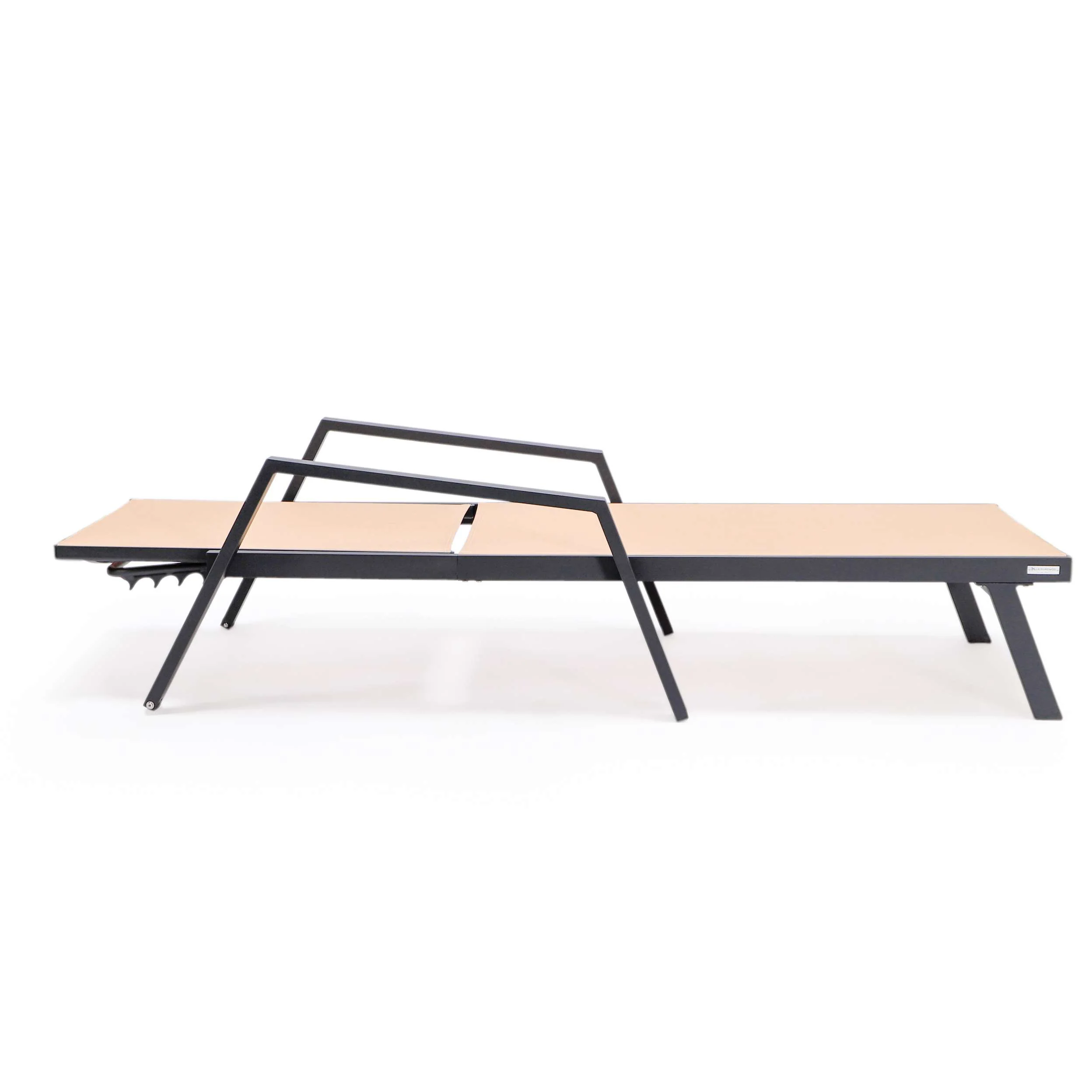 LeisureMod Marlin Modern Aluminum Outdoor Patio Chaise Lounge Chair With Arms Set of 2 - MLABLCF21-77BL2 - Image 54